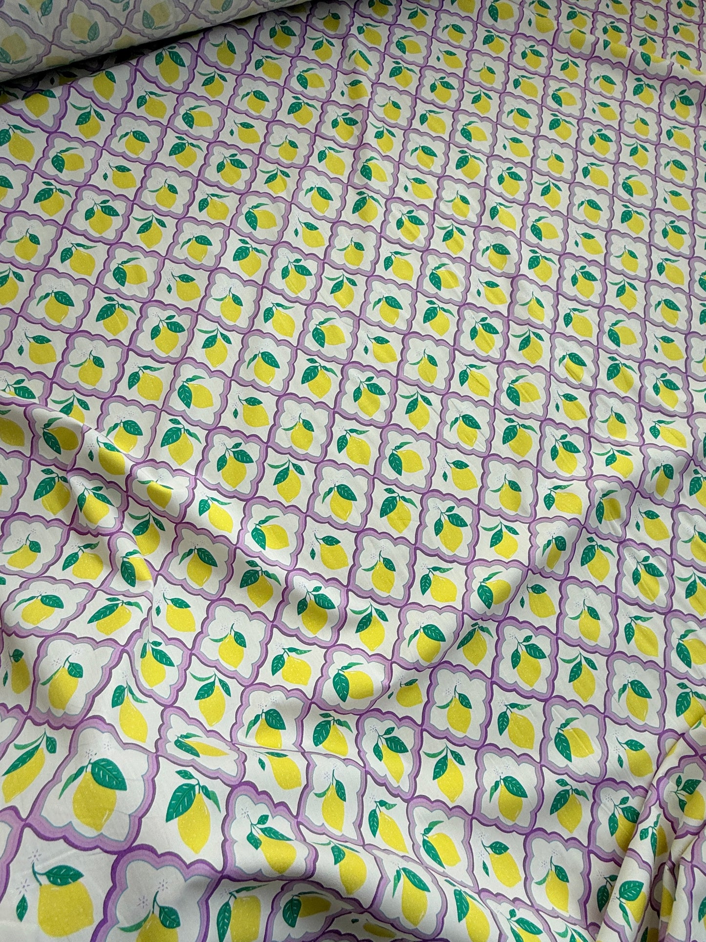 Lemon Tile Cotton Poplin