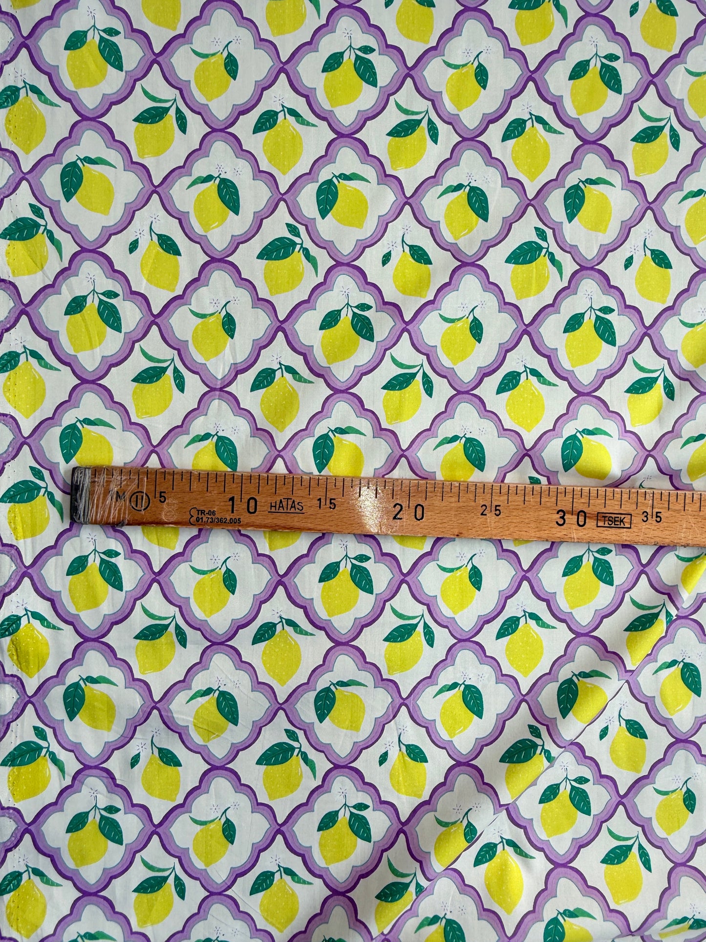 Lemon Tile Cotton Poplin