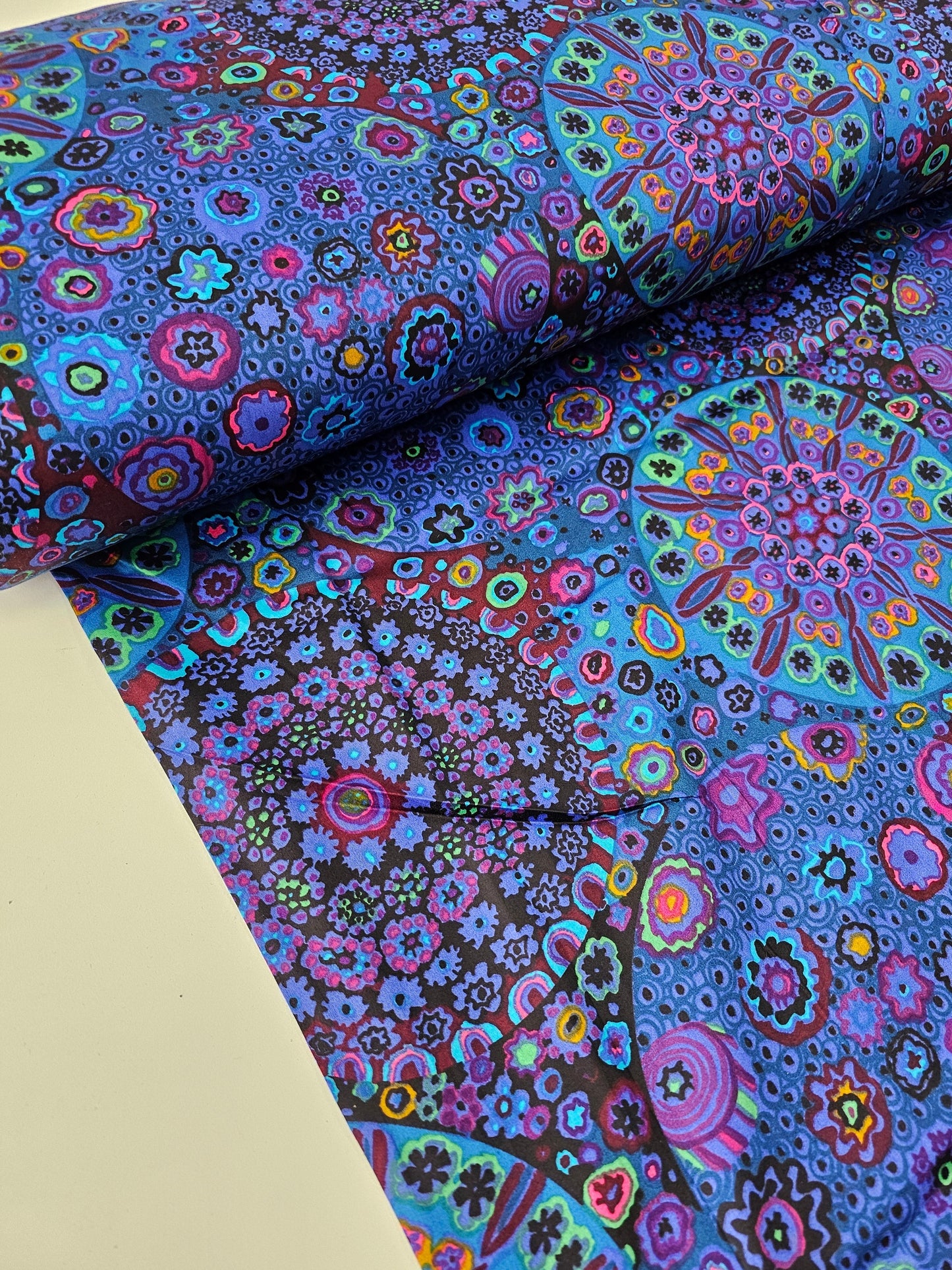 Indigo Purple Millefiore Cotton Sateen - Kaffe Fassett