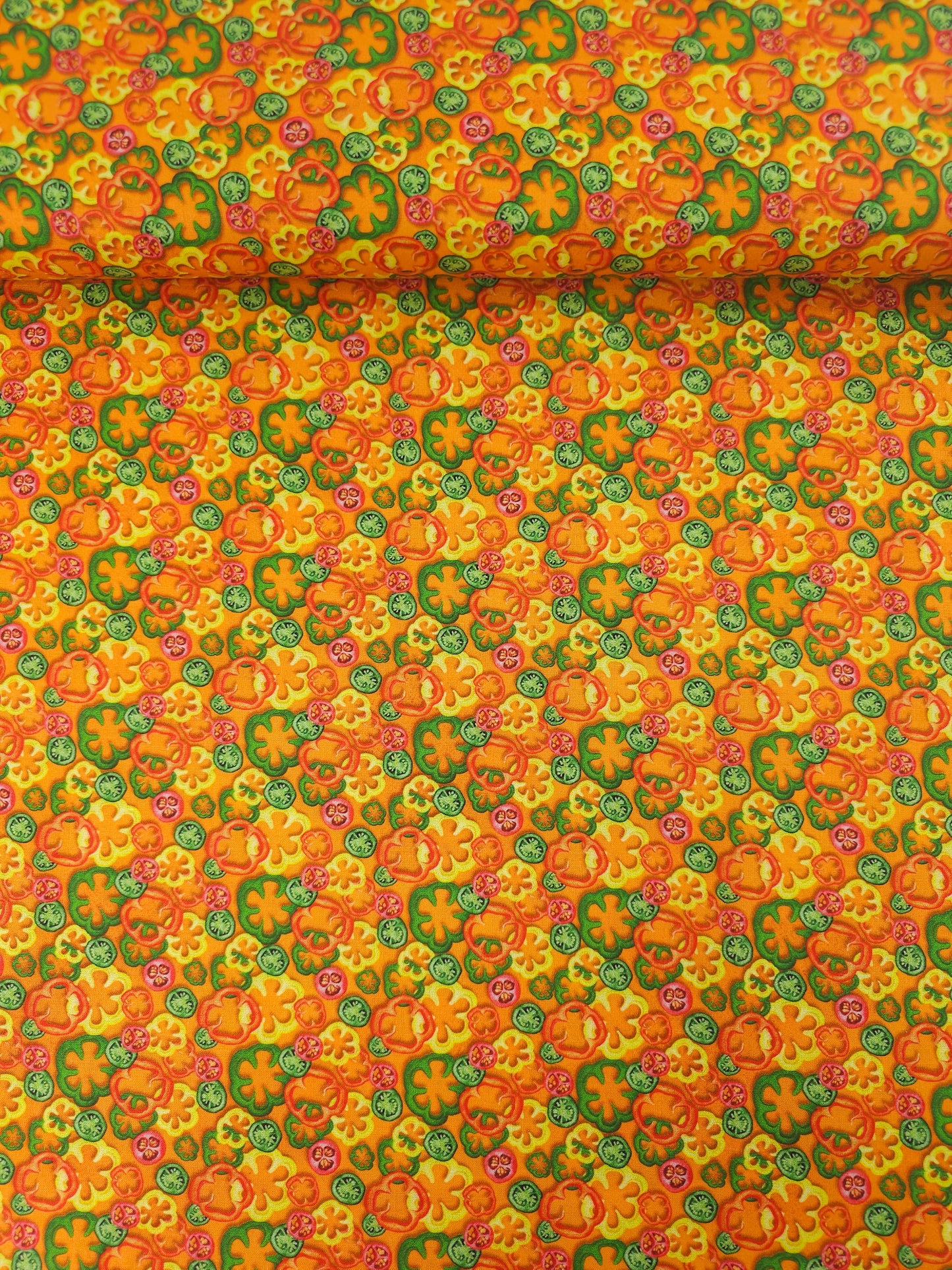 Orange Jalapeño Peppers 100% Cotton