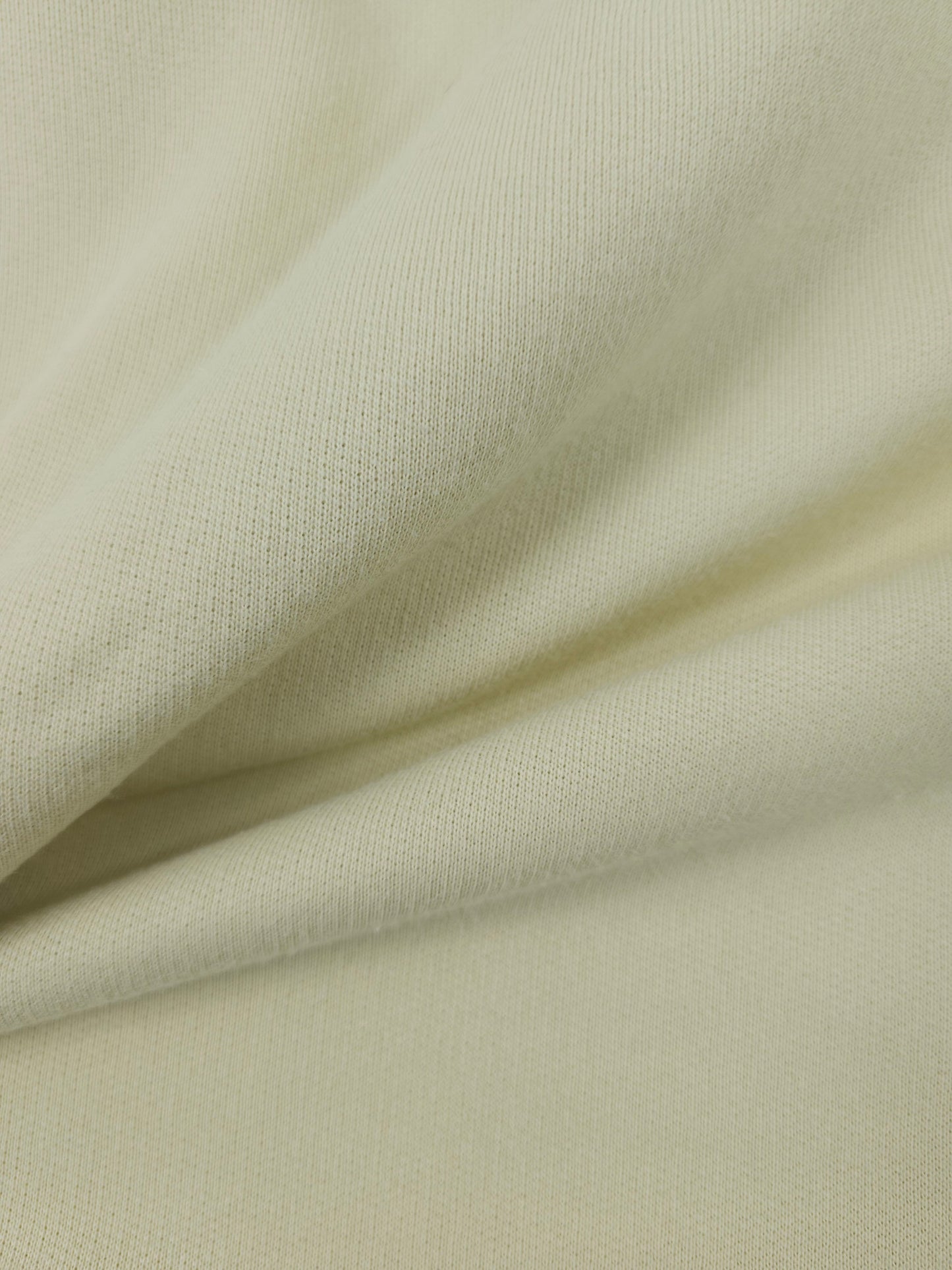 Pale Yellow Fleece Backed Cotton Terry