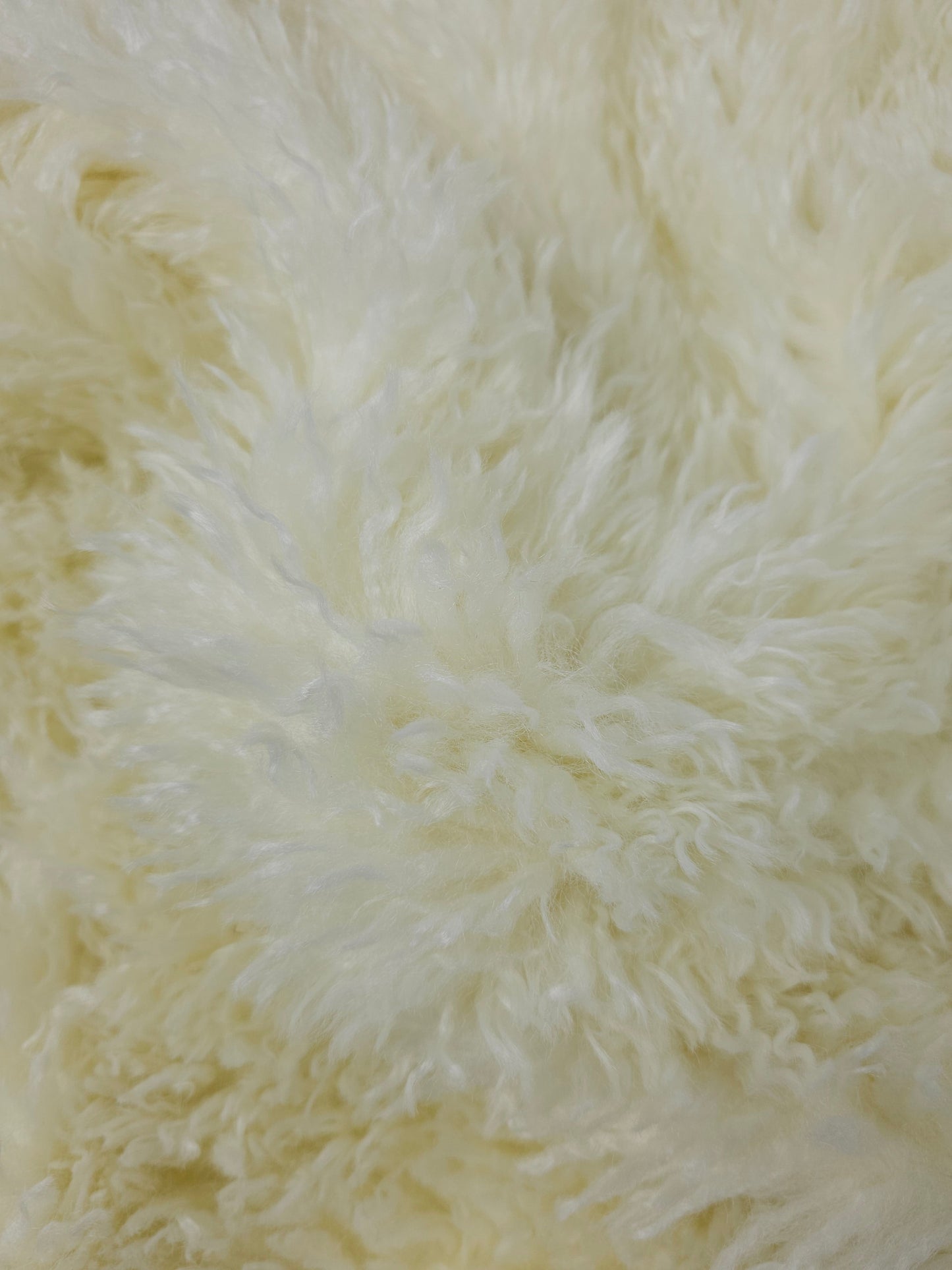 Ivory Cream Soft Shaggy Faux Fur