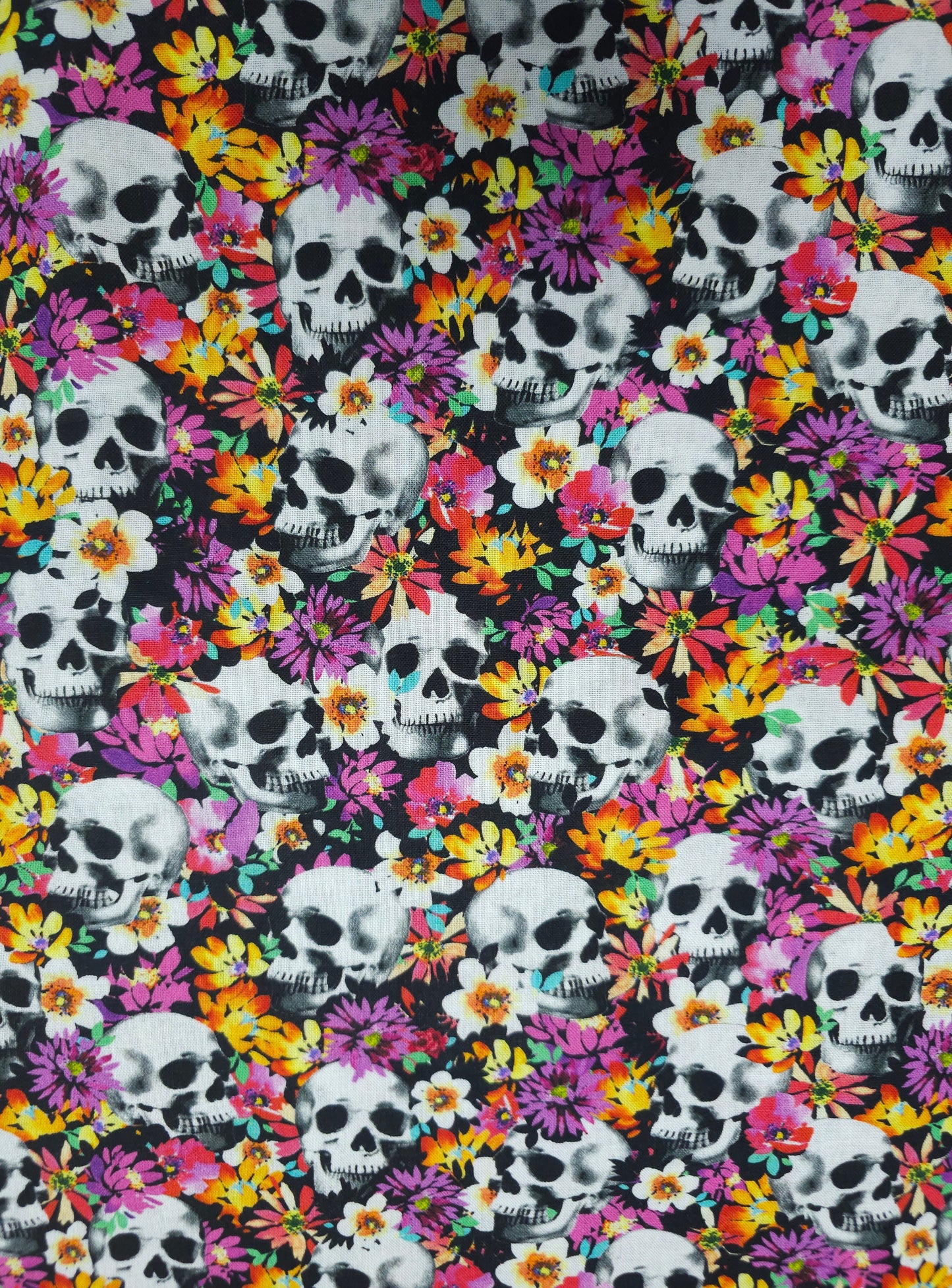 Floral Skull 100% Cotton