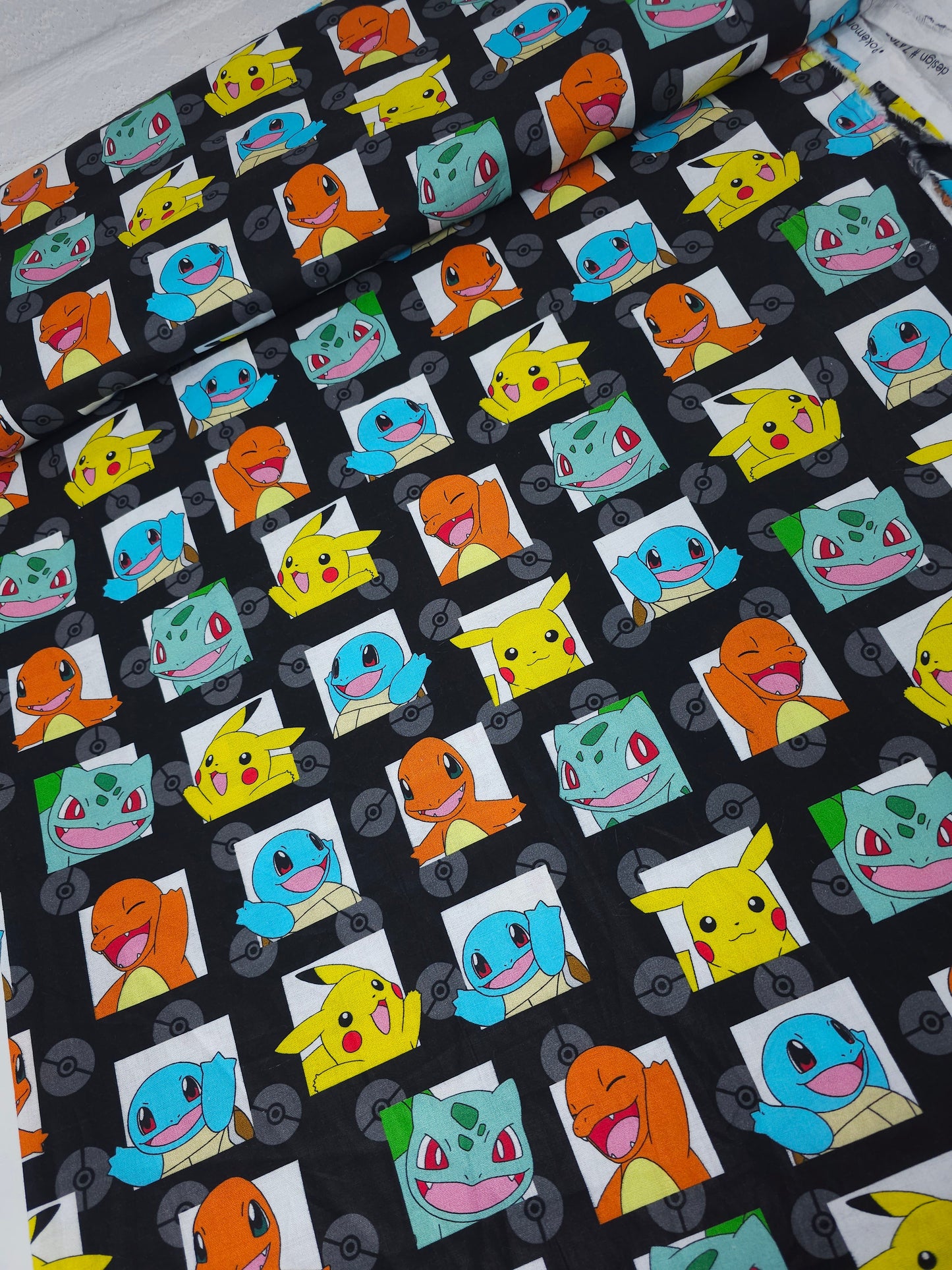 Pokemon Characters Polaroid 100% Cotton