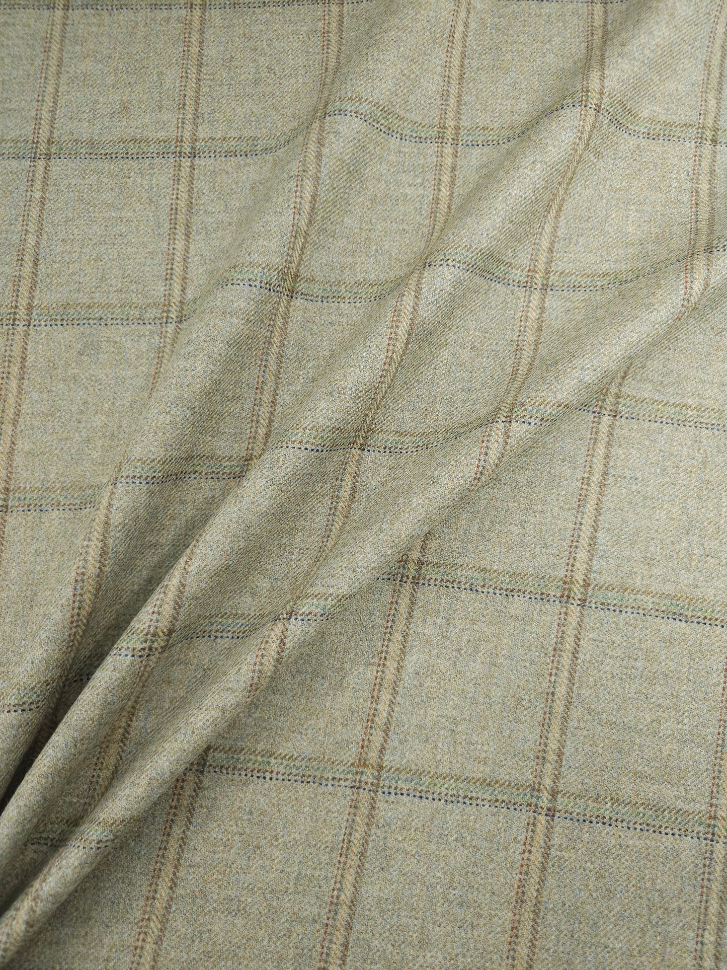 Greige Square Check Soft 100% Wool *ABRAHAM MOON*