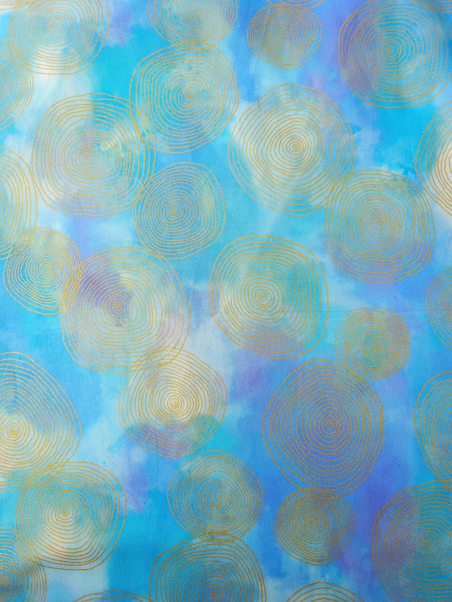 Blue Chromaticity Swirl Ring 100% Cotton - Robert Kaufman