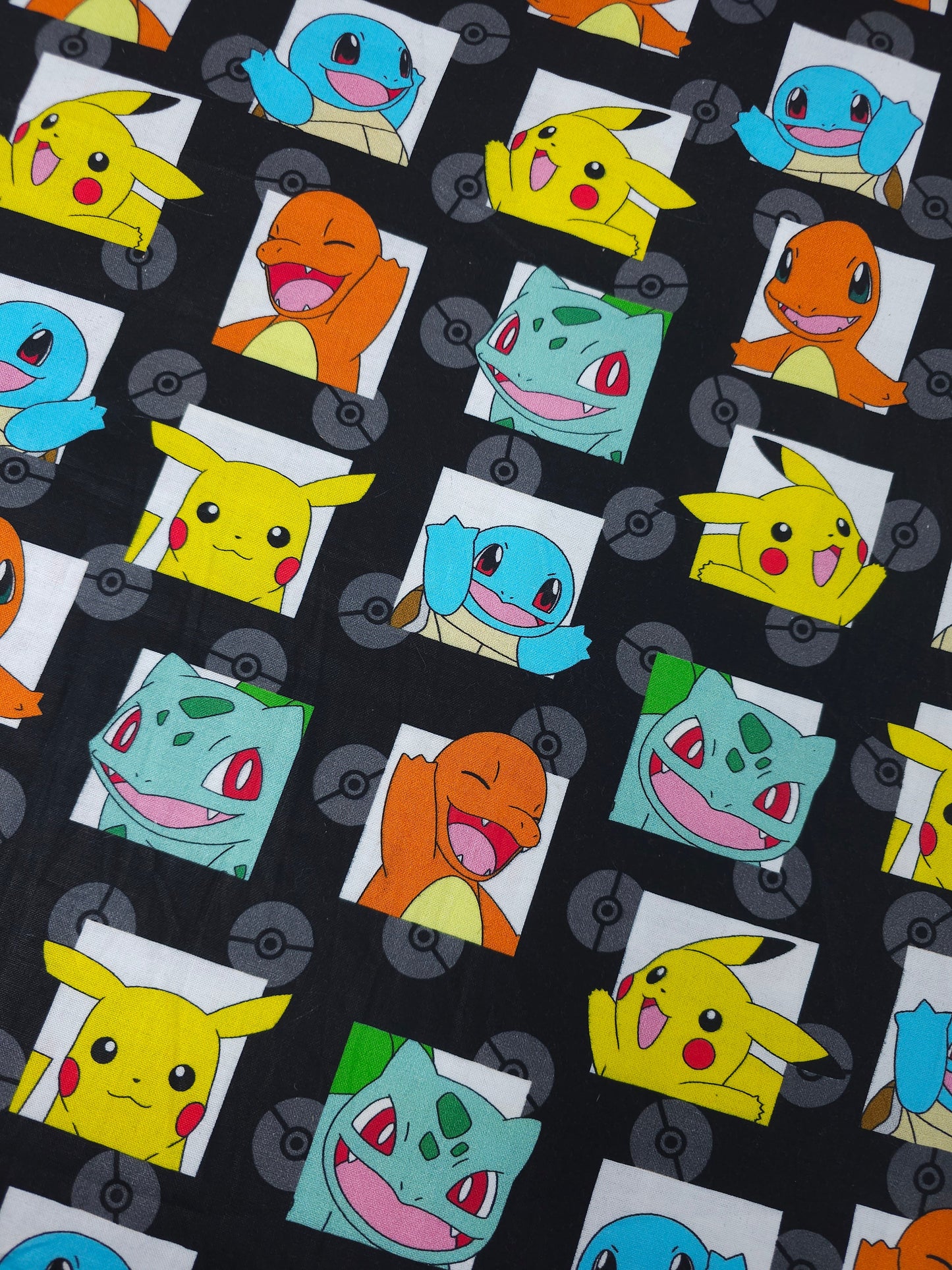 Pokemon Characters Polaroid 100% Cotton