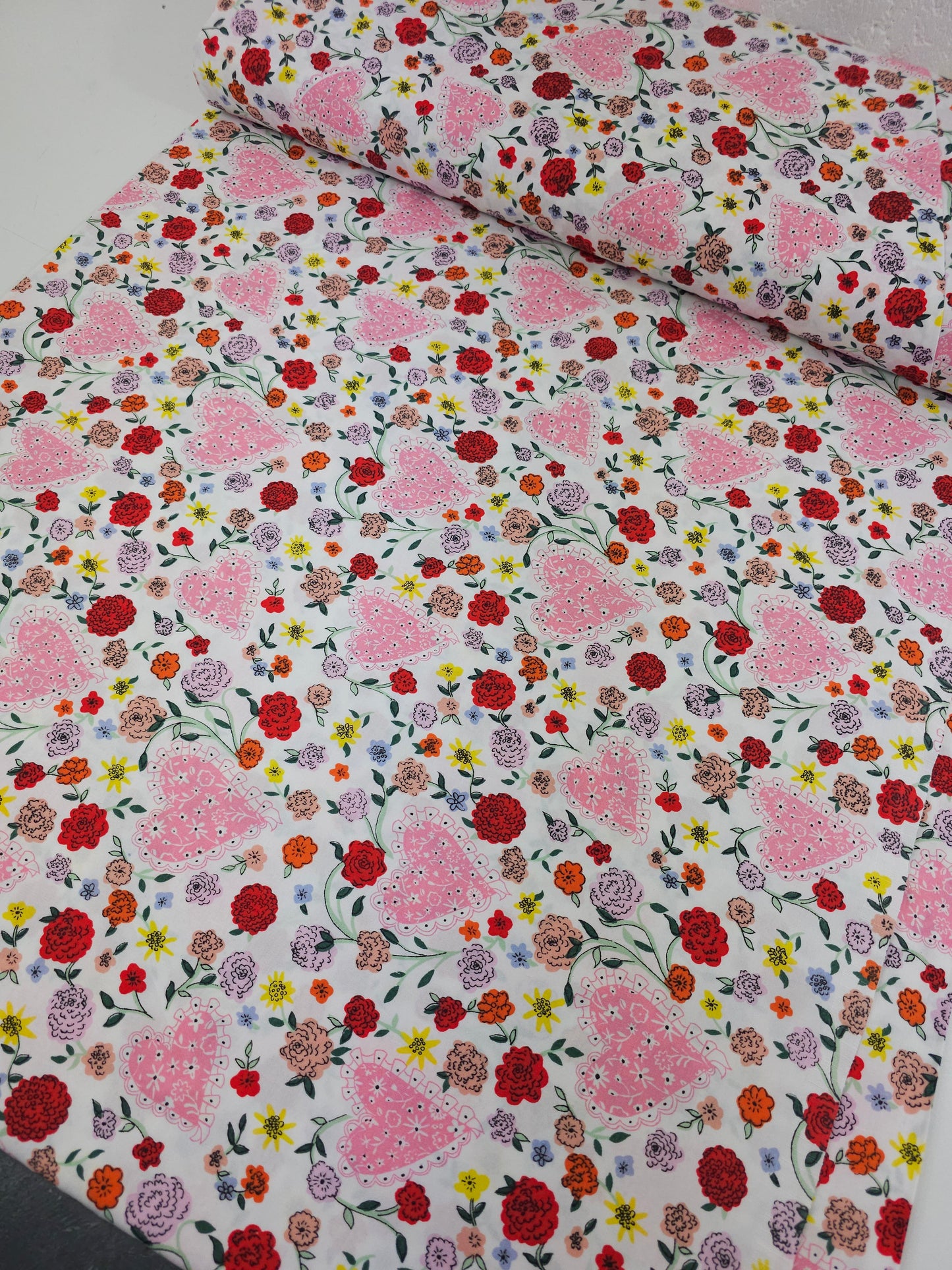 Floral Heart Brave Soul 100% Cotton - Cath Kidston 98" *EXTRA WIDE*