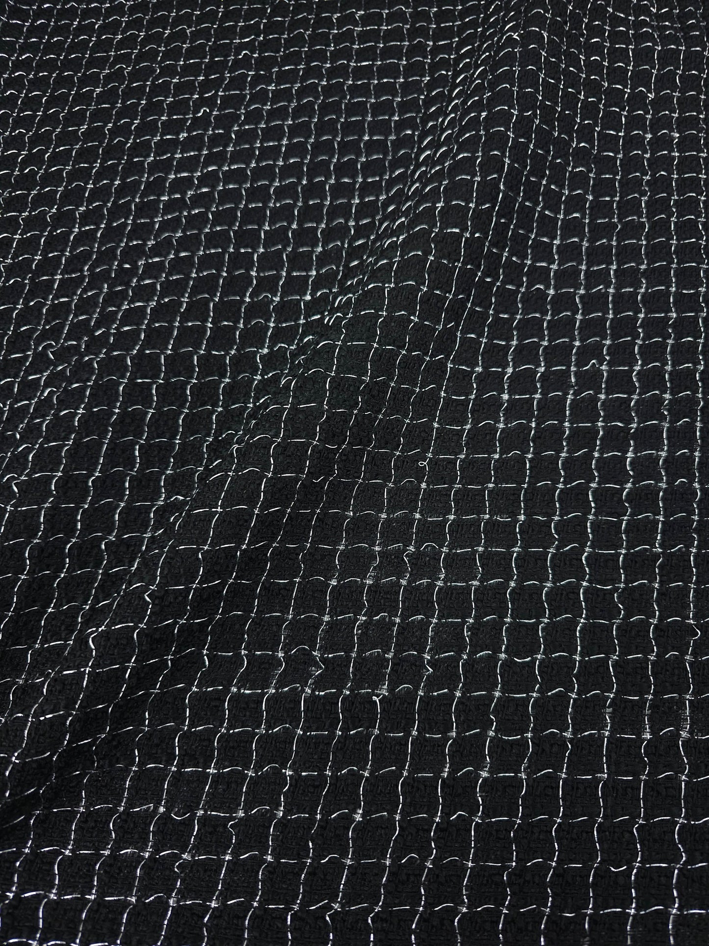 Black/Silver Lurex Boucle