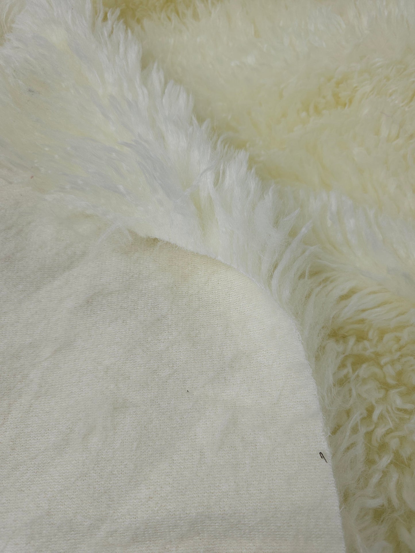 Ivory Cream Soft Shaggy Faux Fur