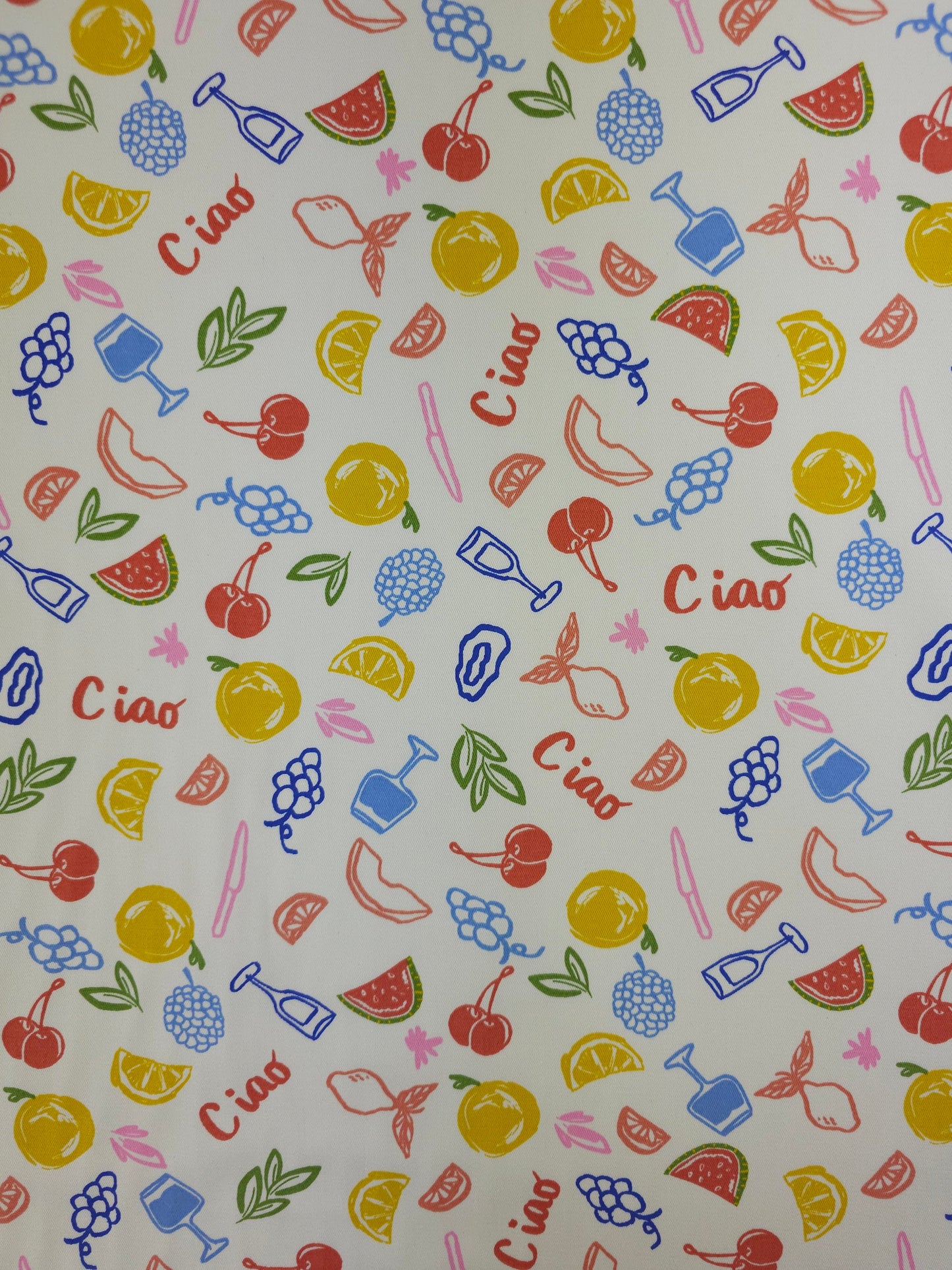Summer Fruit Ciao Lightweight Cotton Sateen Twill
