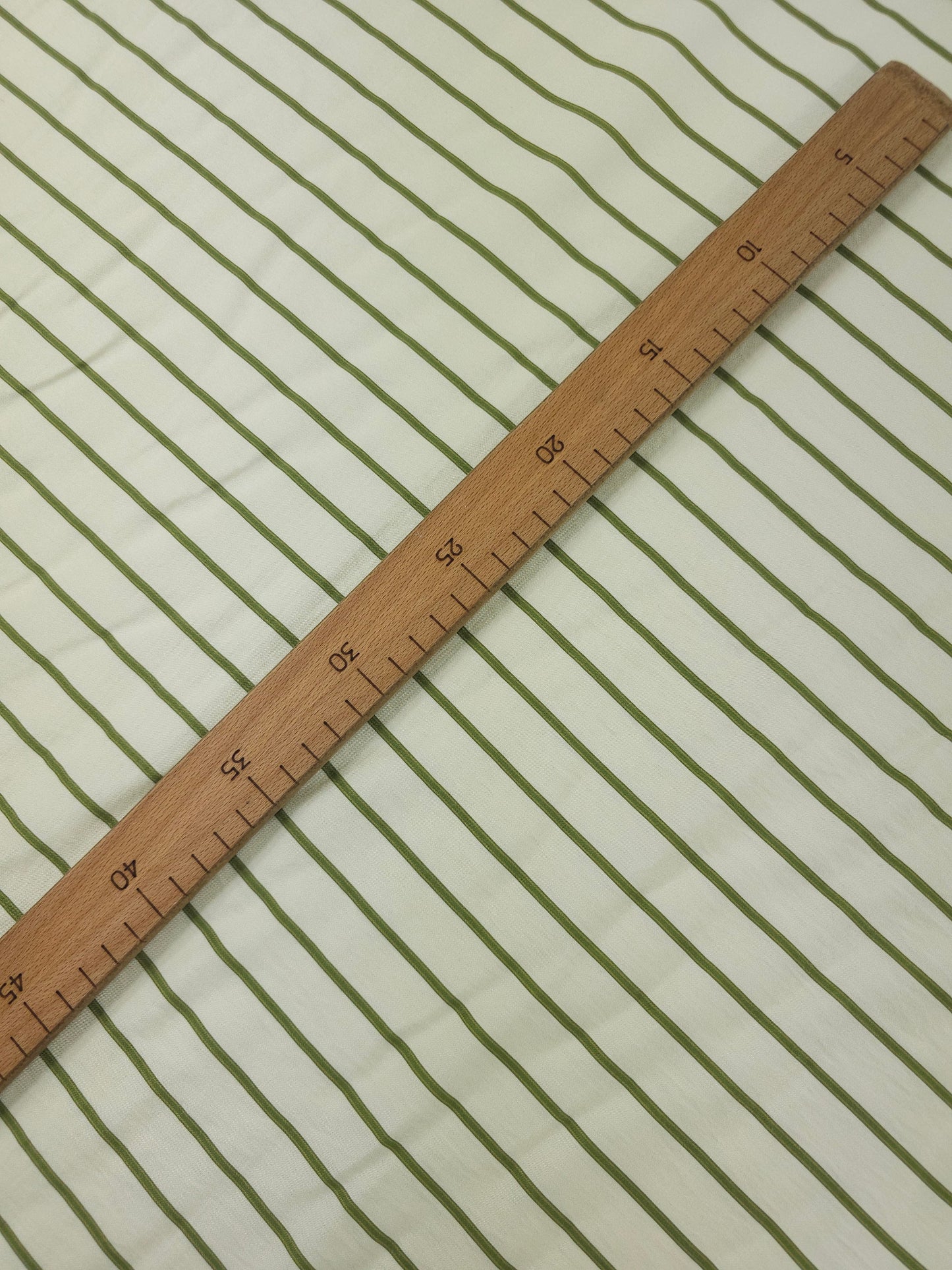 Sage/Ivory Stripe Cotton Viscose