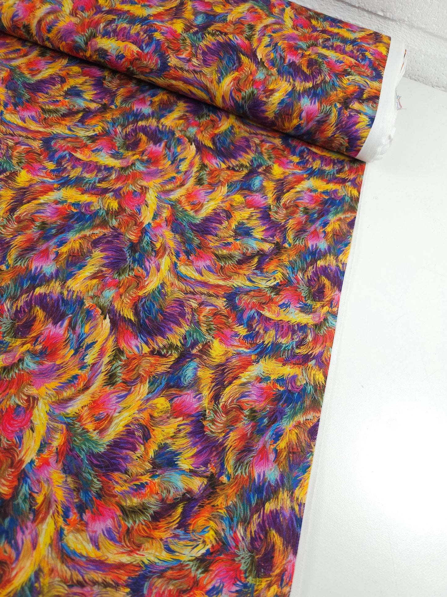 Multicolour Abstract Rio Feather 100% Cotton