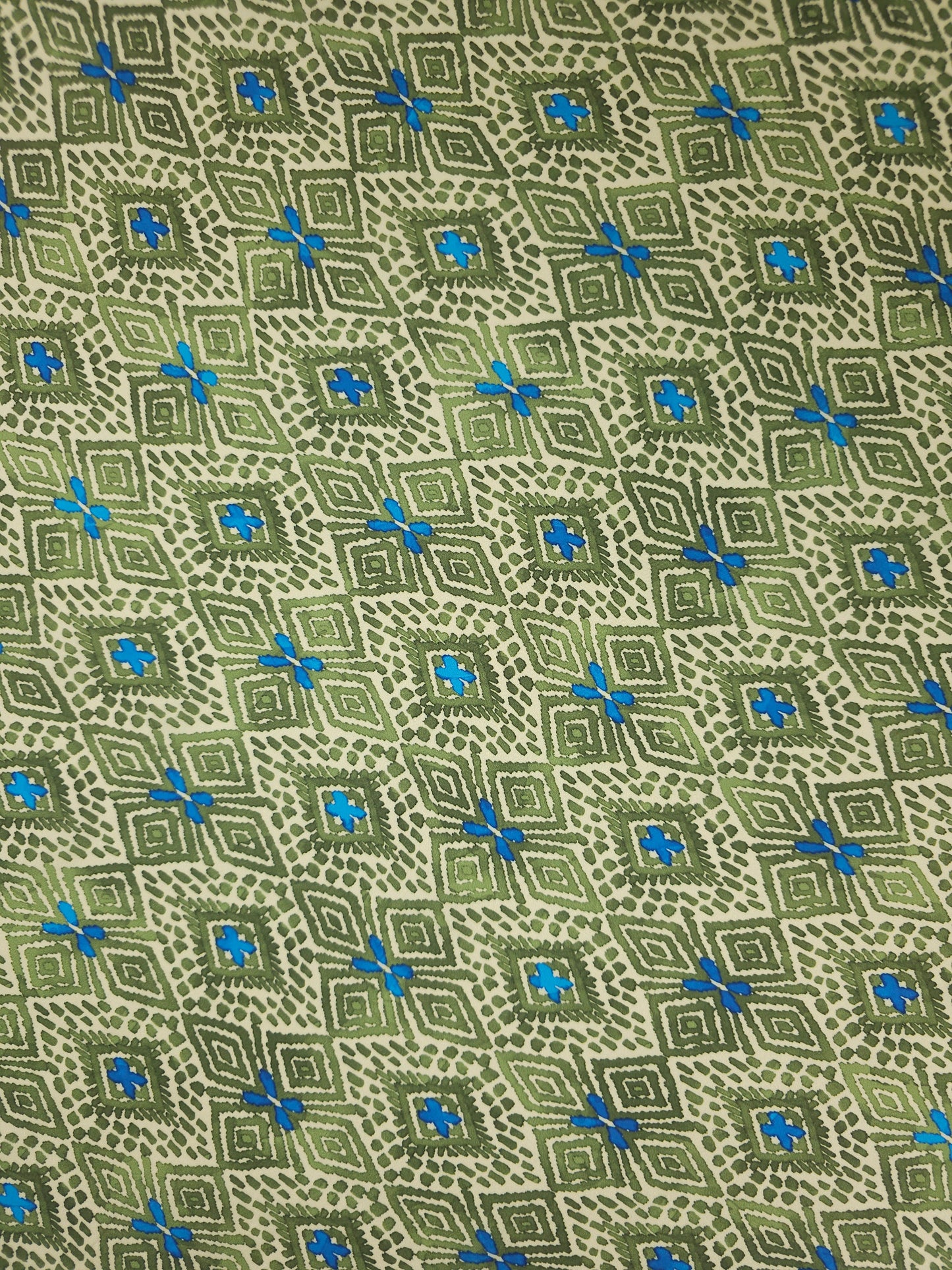 Pistachio Green Vintage Diamond Satin