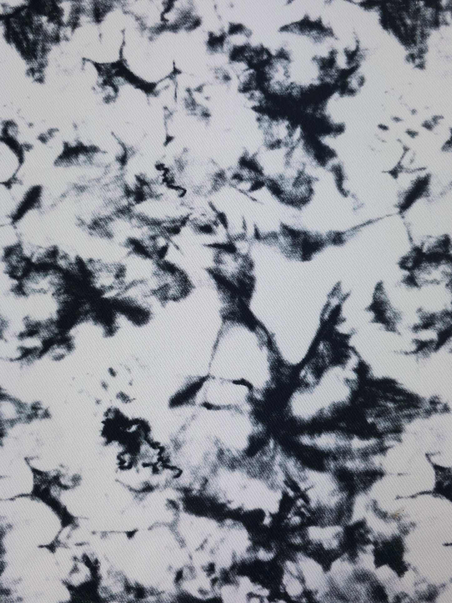 White/Black Marble Denim