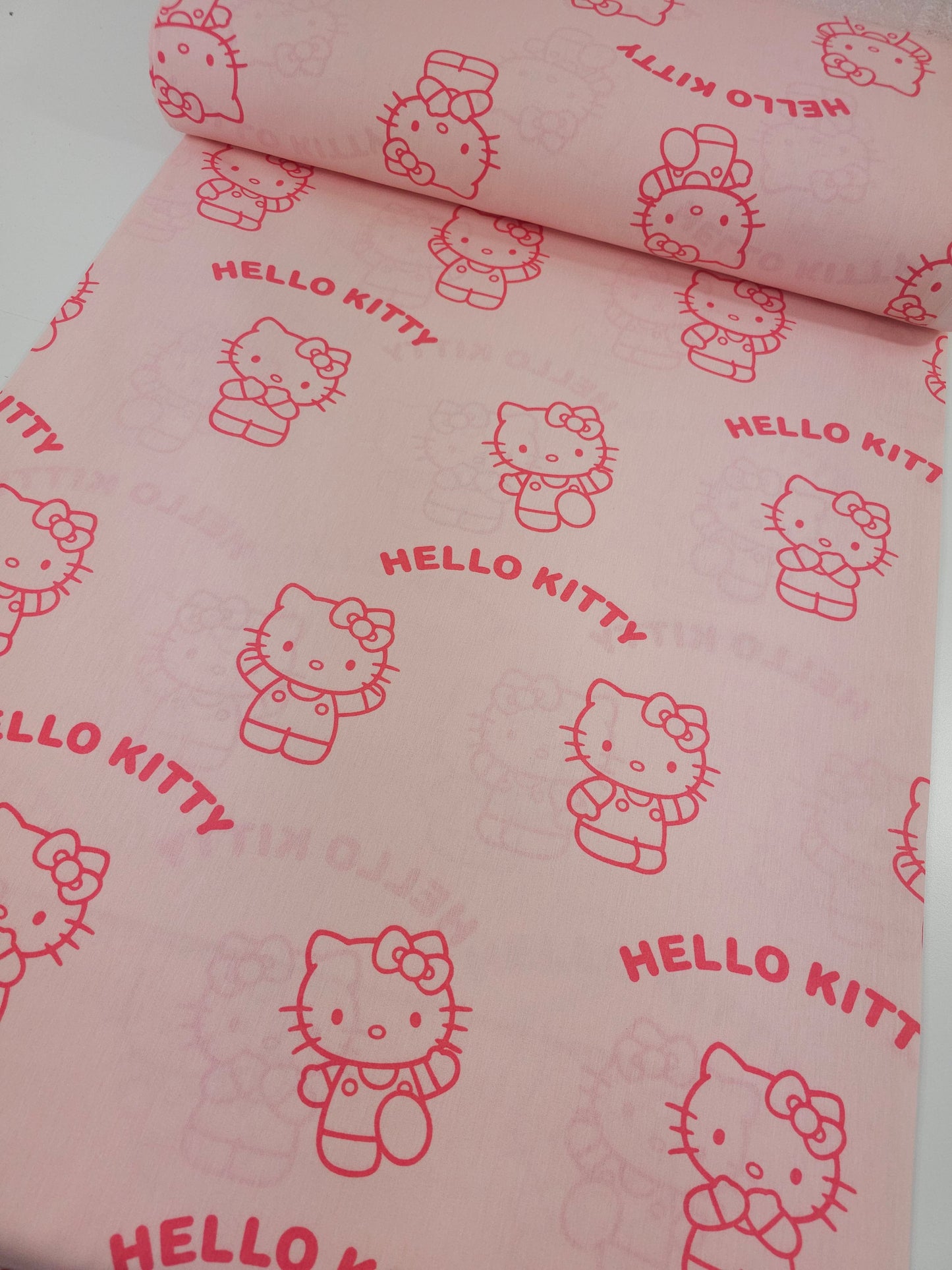 Candy Pink Hello Kitty 100% Cotton 80" *EXTRA WIDE*