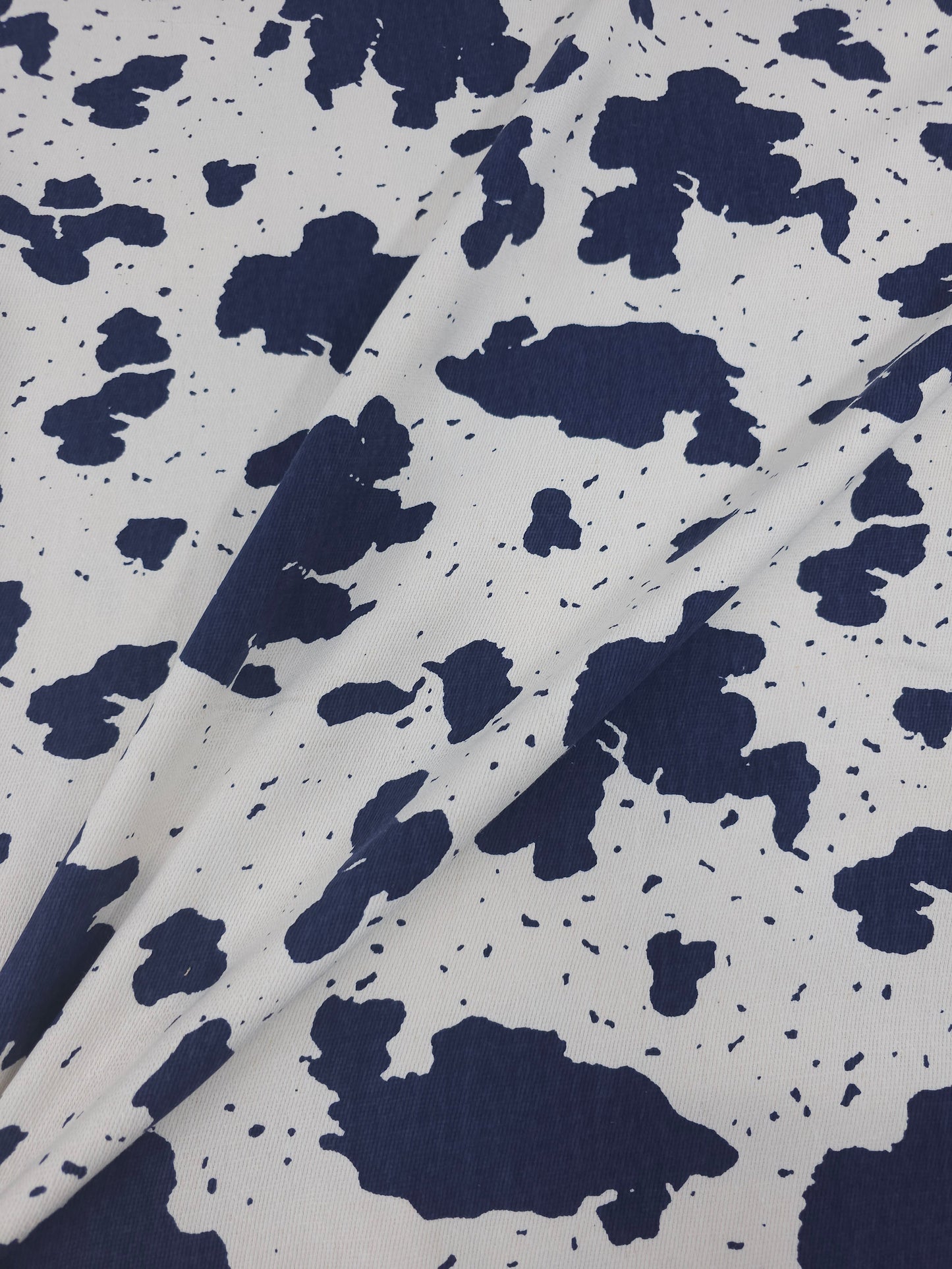 Navy Blue Speckle Cow Denim