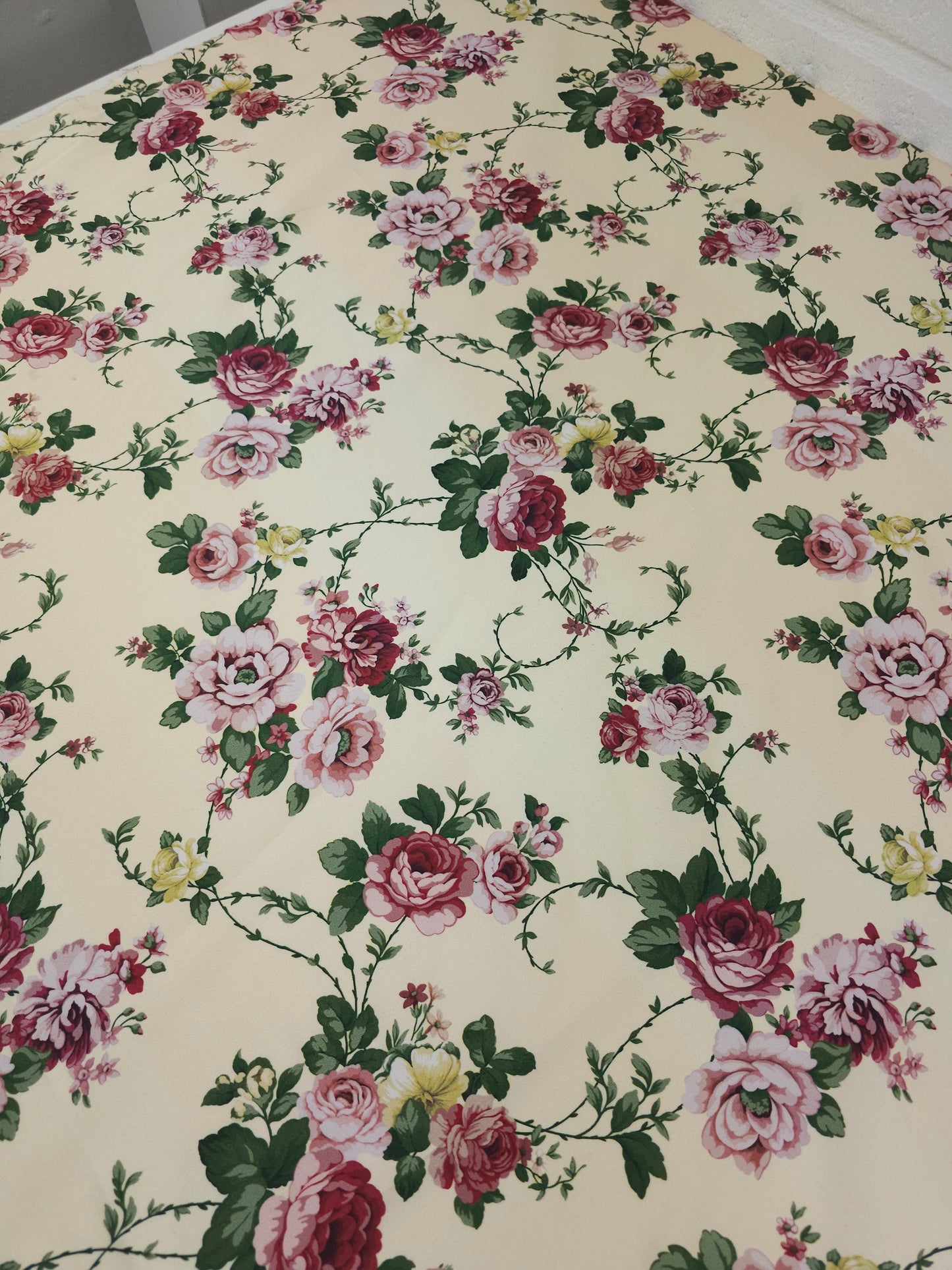 Vintage Floral Twine Cotton Sateen
