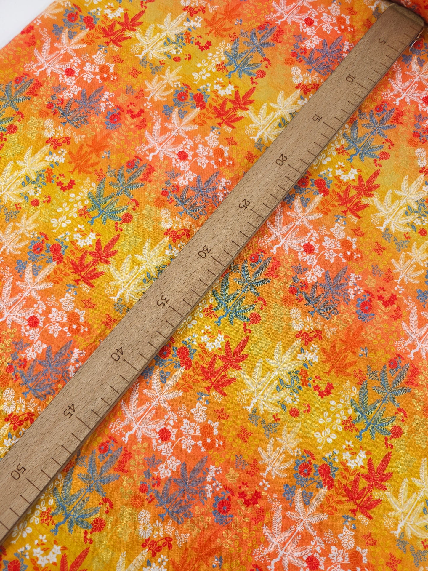 Orange Serenity Leaf 100% Cotton