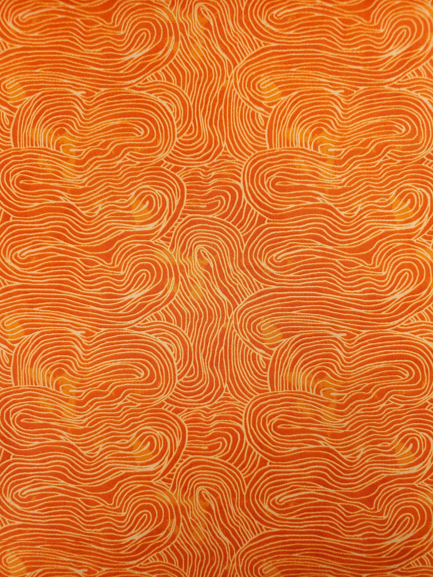 Orange Wavy 100% Cotton