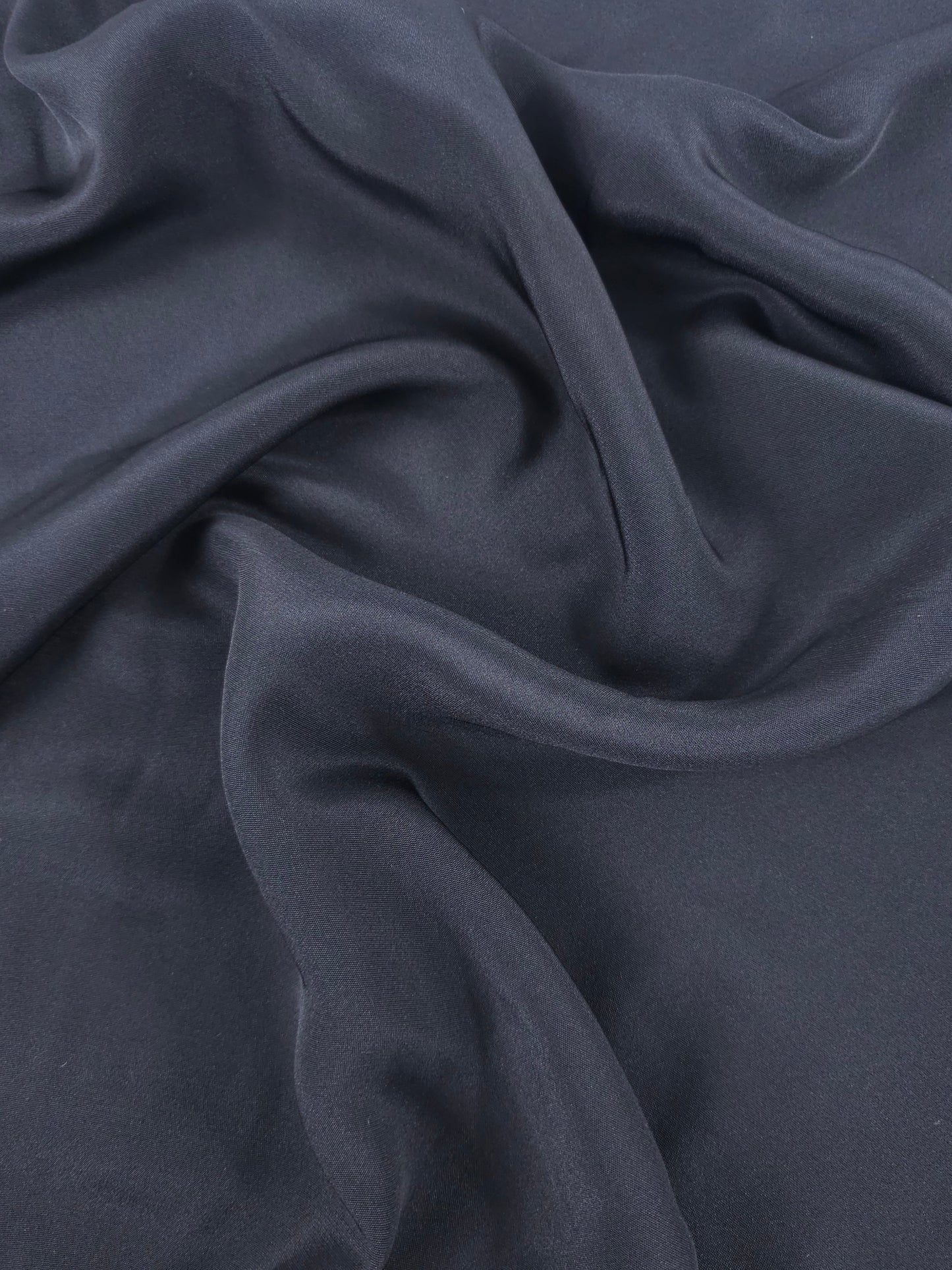 Black Poly Crepe - 1.40m Piece