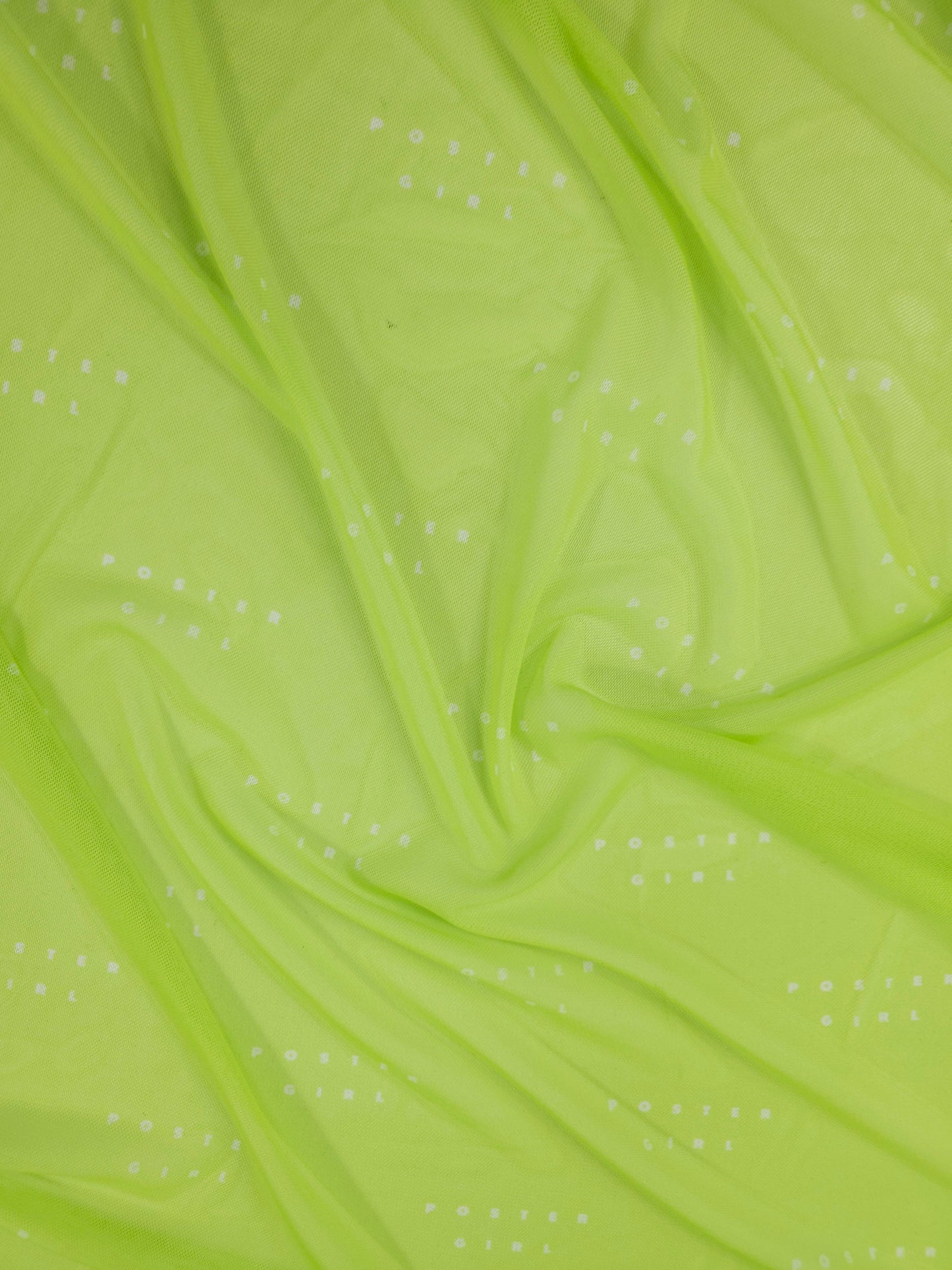 Lime Green/White Statement Mesh *POSTER GIRL*