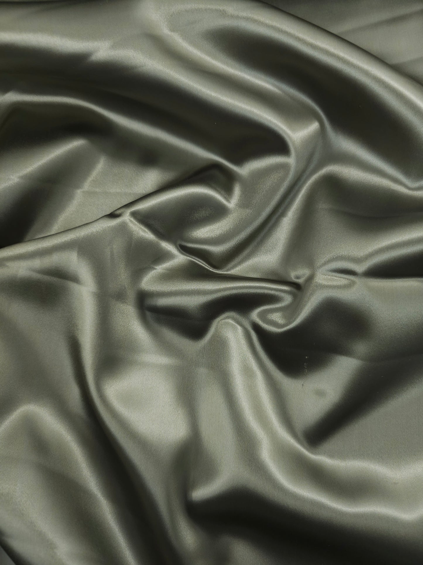 Moss Khaki Liquid Satin