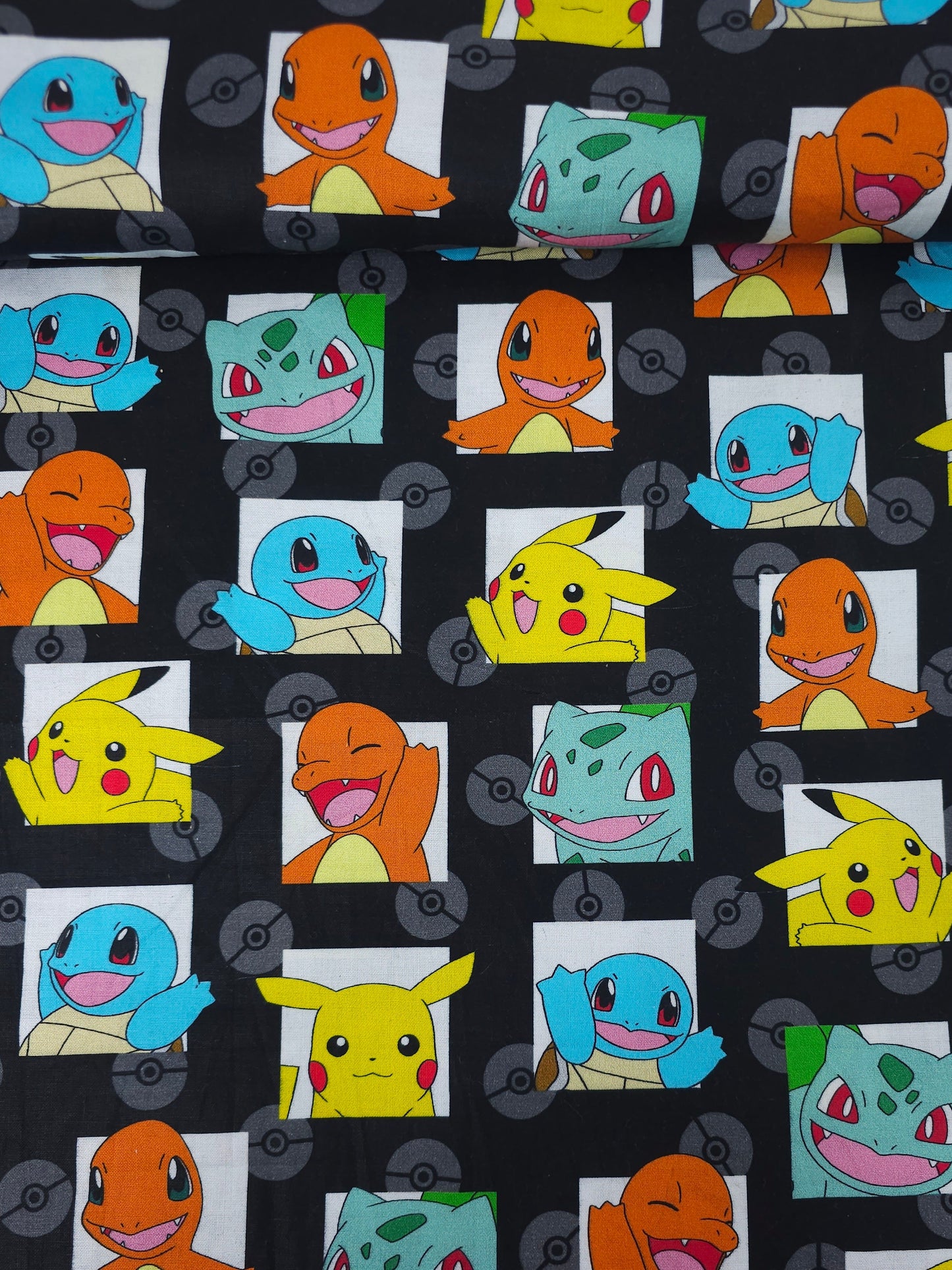 Pokemon Characters Polaroid 100% Cotton