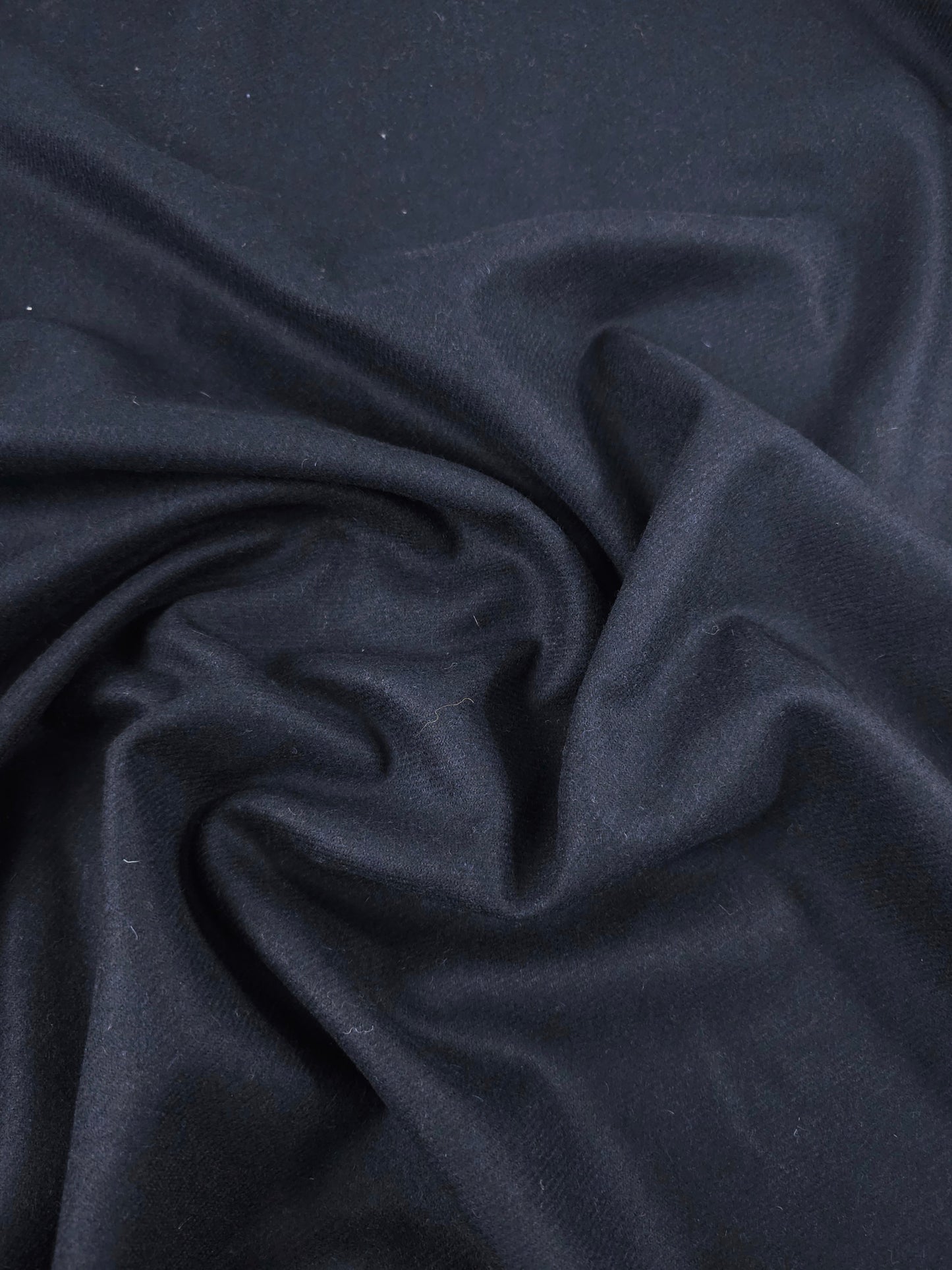Navy/Black Twill Mediumweight Soft 100% Wool *ABRAHAM MOON*