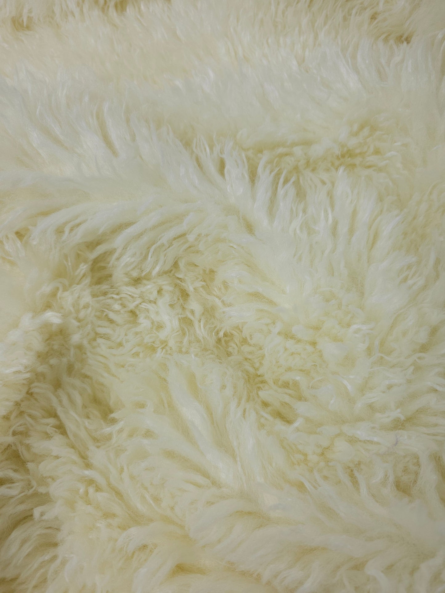 Ivory Cream Soft Shaggy Faux Fur