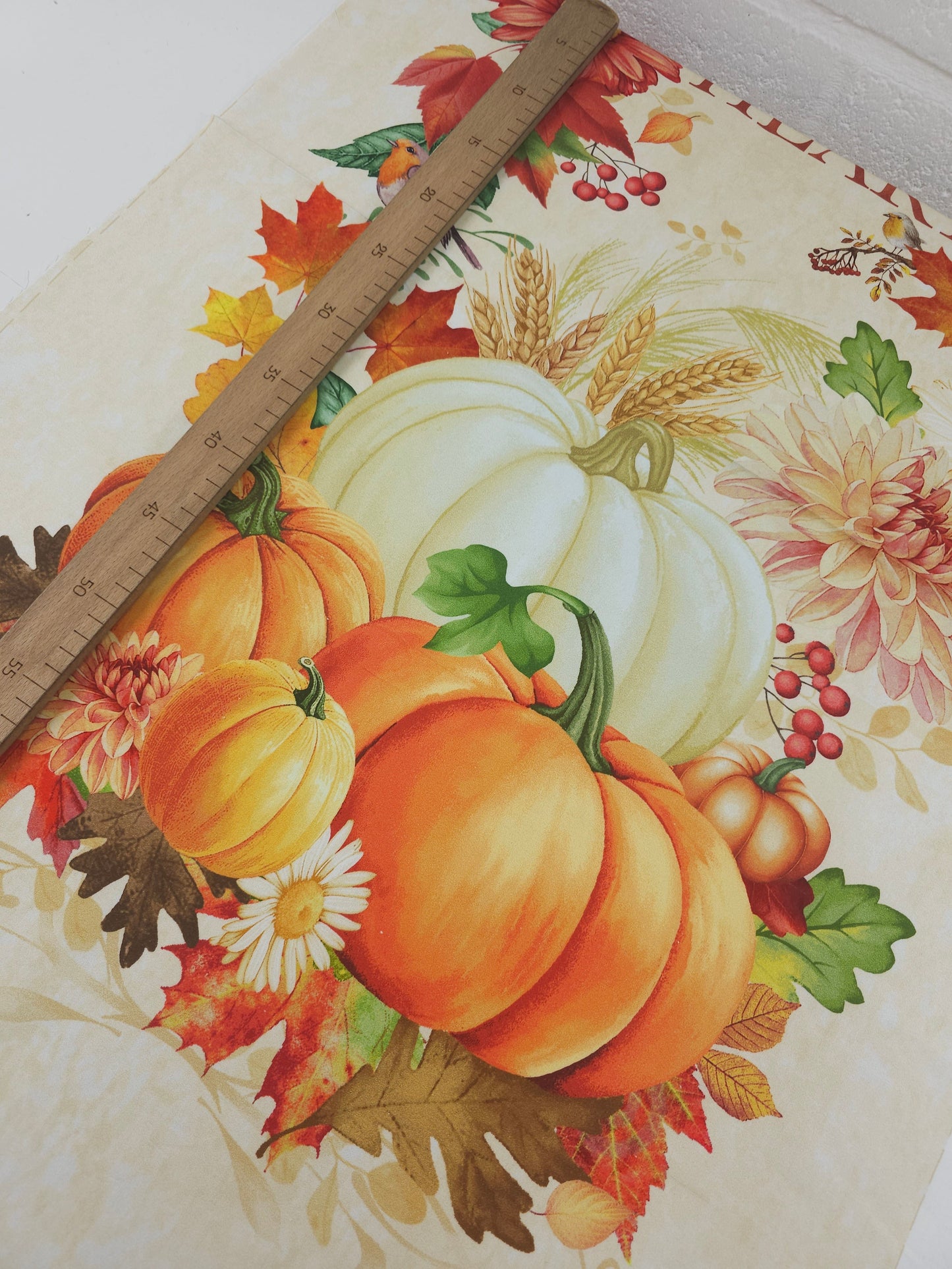 Gather With A Grateful Heart Pumpkin 100% Cotton - 60cm Panel