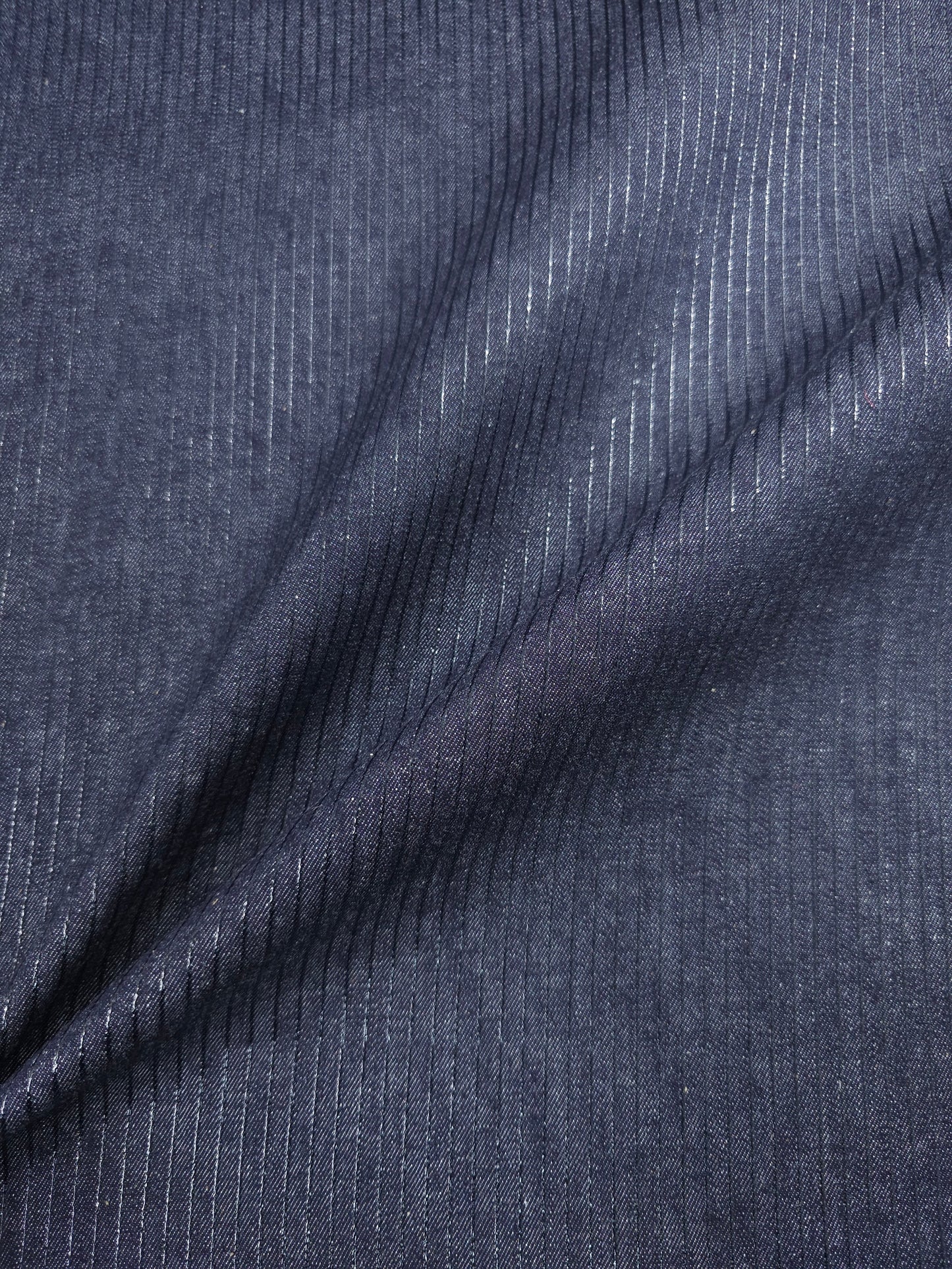 Charcoal Raised Stripe Denim