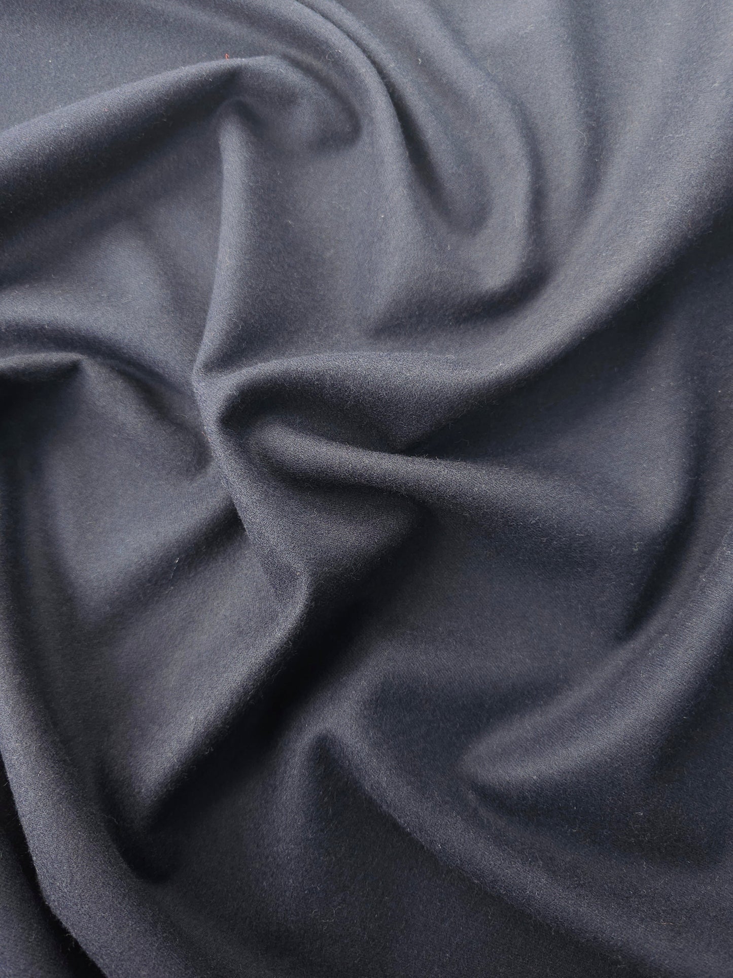 Dark Navy Brushed Cotton Poly Suiting