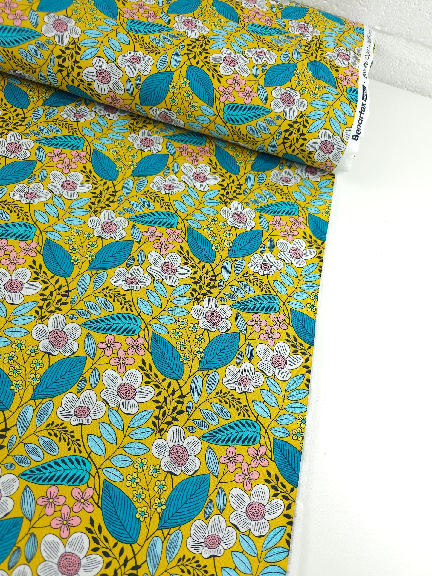 Marigold Floresence Floral 100% Cotton - Benartex
