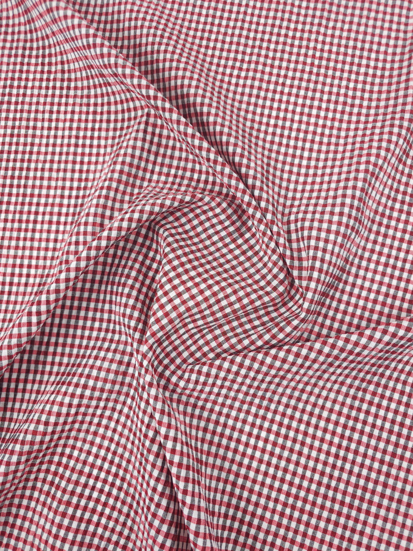 Red/Black Mini Gingham Poly Cotton