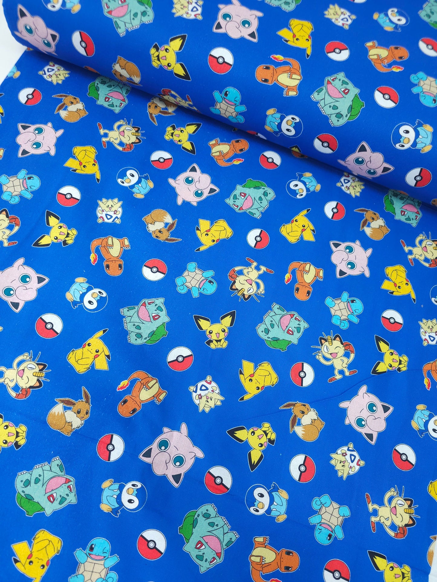 Blue Pokemon Character 100% Cotton