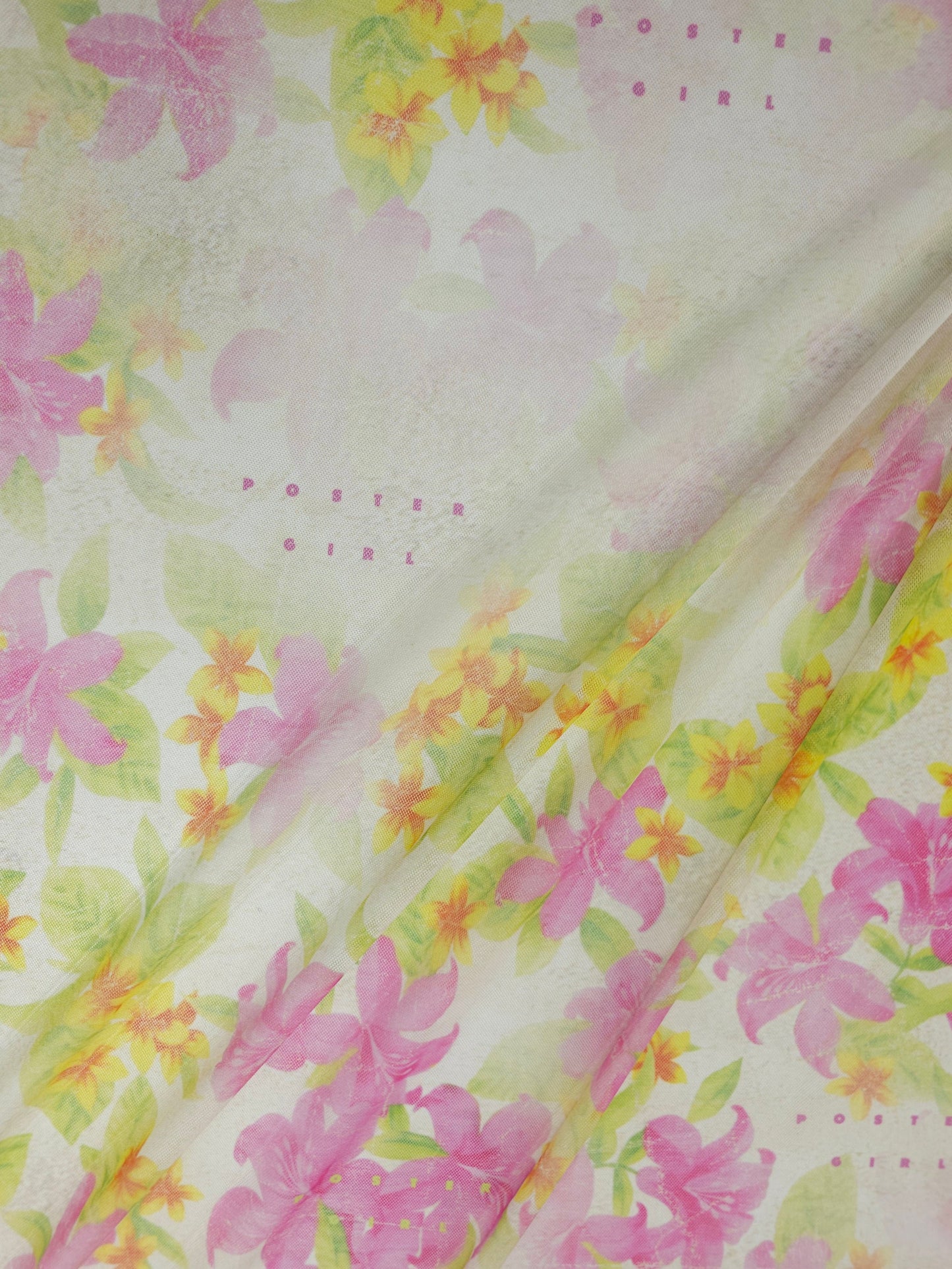 Static Fade Hibiscus Floral Mesh *POSTER GIRL*