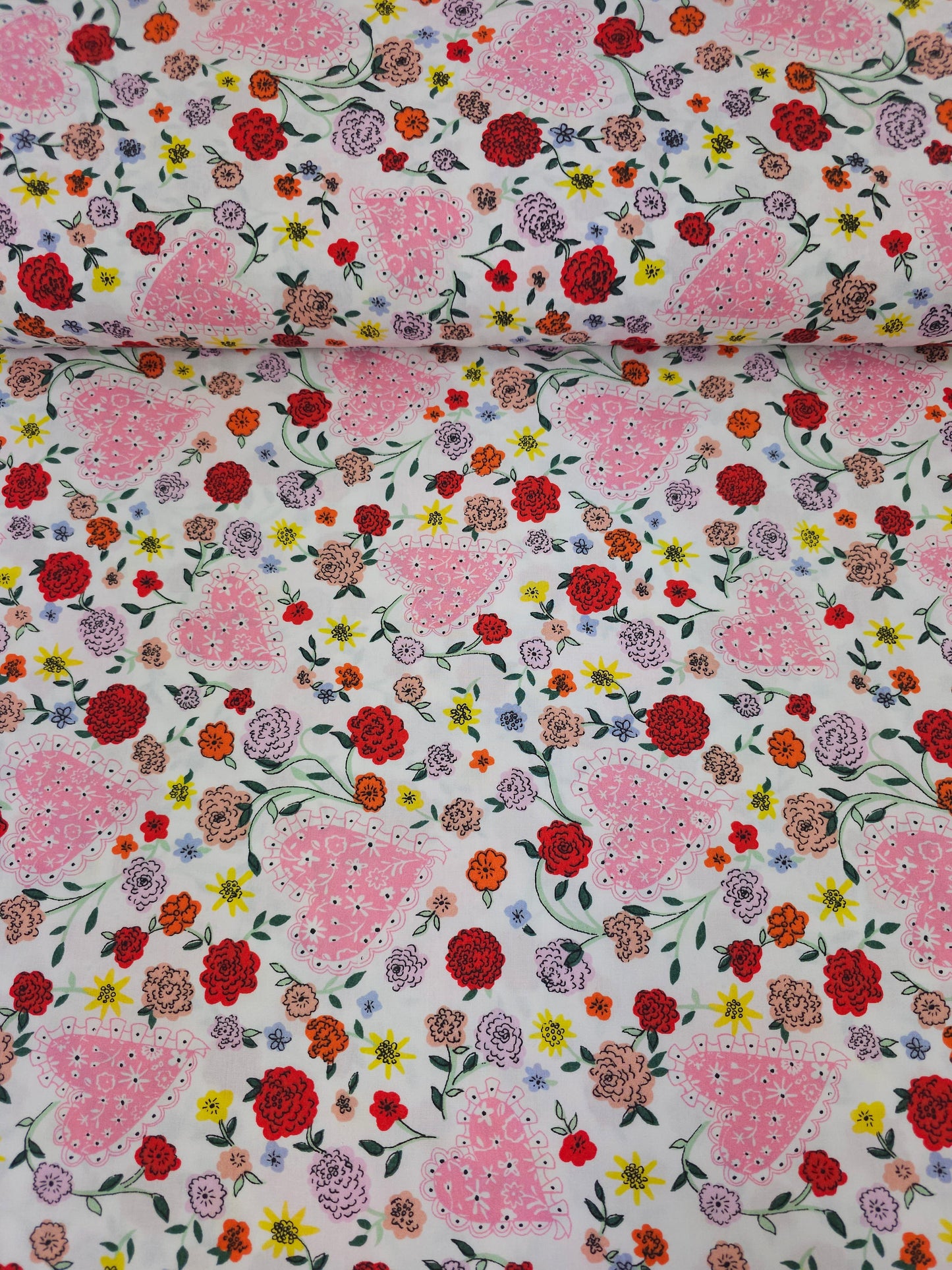 Floral Heart Brave Soul 100% Cotton - Cath Kidston 98" *EXTRA WIDE*