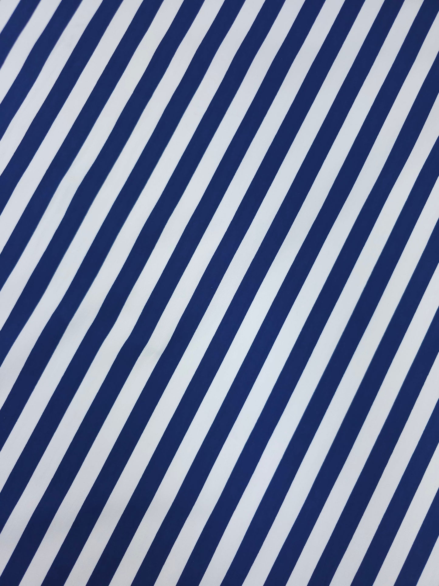 Blue/White Stripe Cotton Poplin