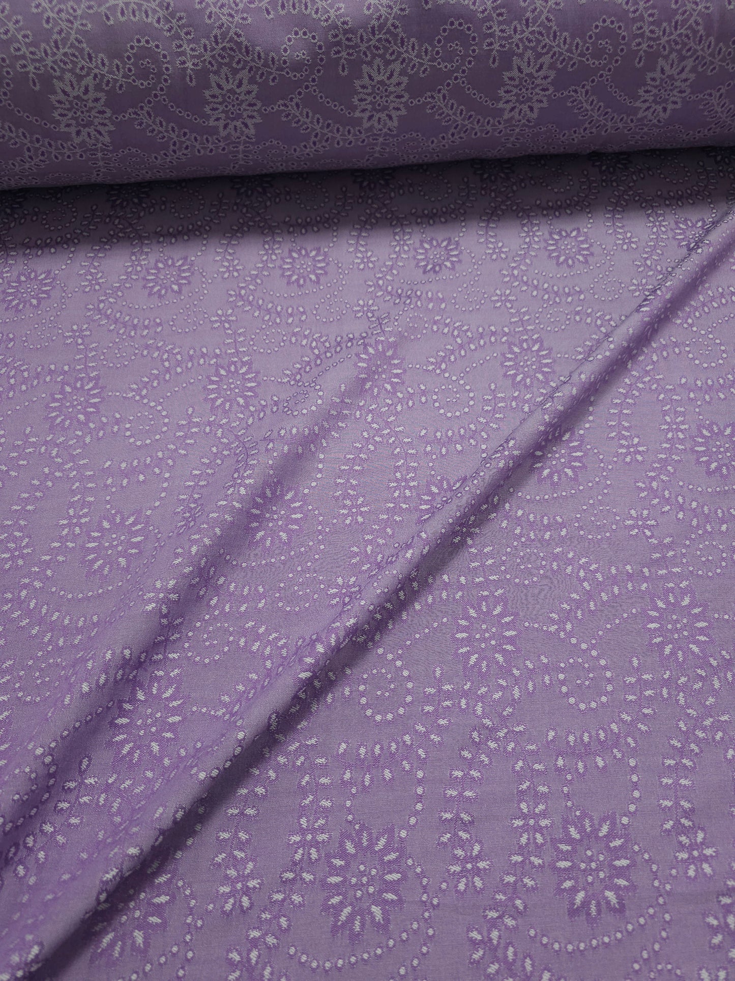 Light Purple Floral Spiral Poly