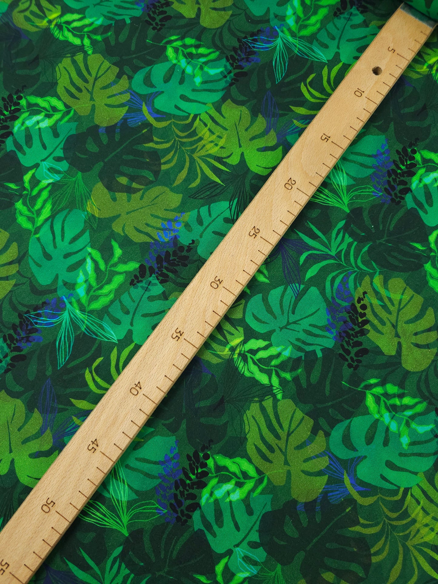 Midnight Jungle Palm Leaf 100% Cotton - Robert Kaufman 104" *EXTRA WIDE*