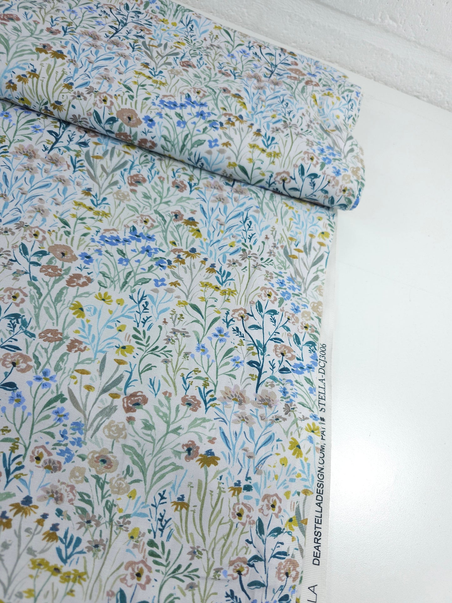 Muted Floral Meadow 100% Cotton