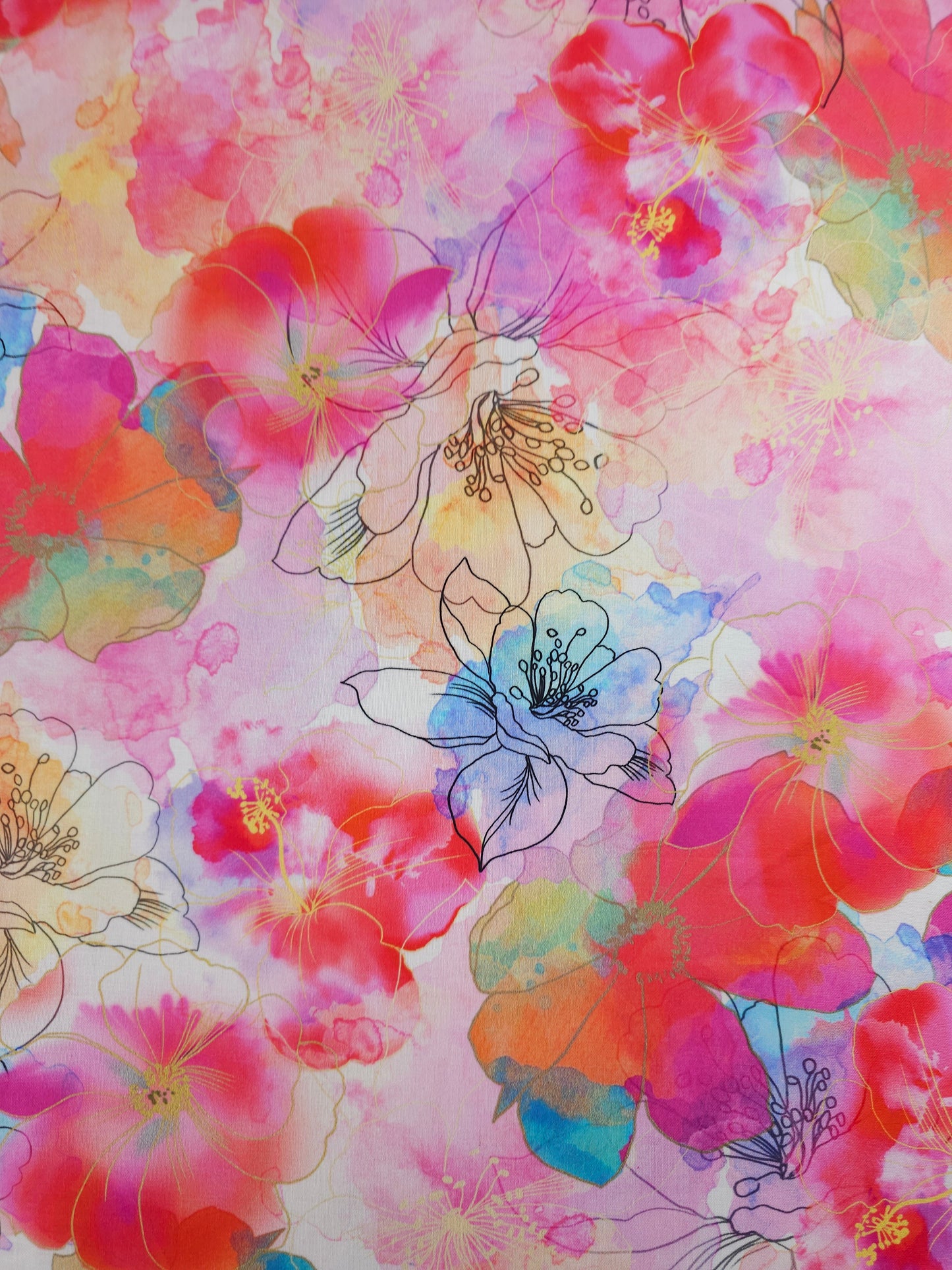 Pink Tone Artful Bloom 100% Cotton 104" - Robert Kaufman *EXTRA WIDE*