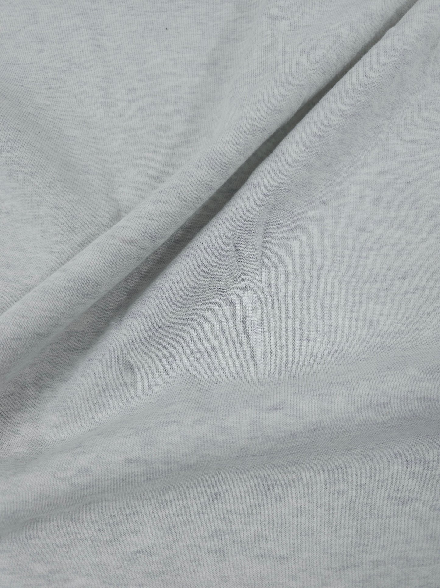 White/Grey Marl Fleece Backed Cotton Terry
