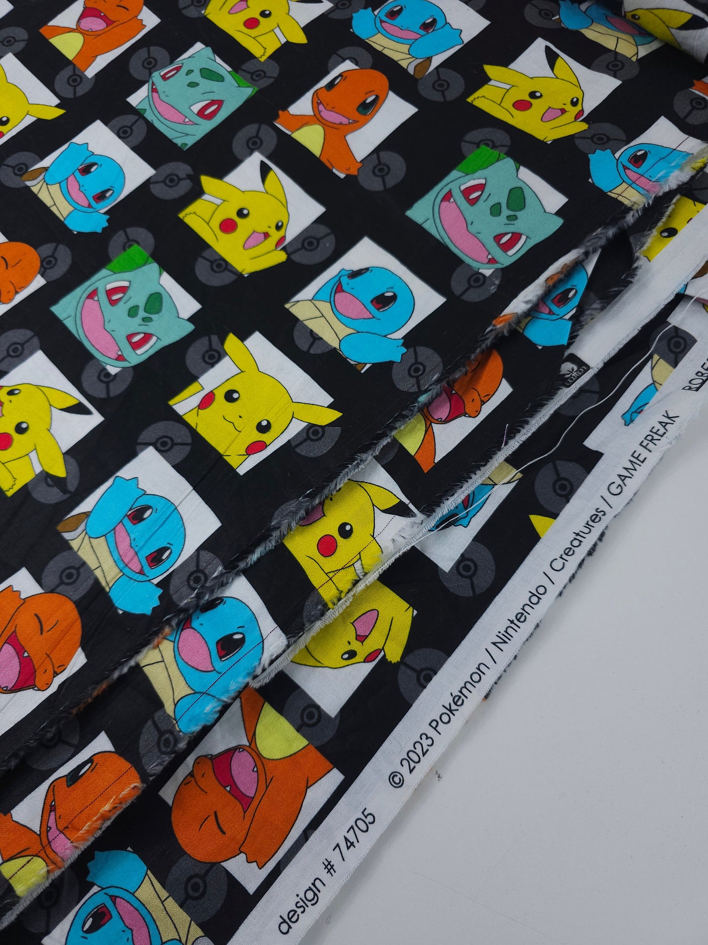 Pokemon Characters Polaroid 100% Cotton