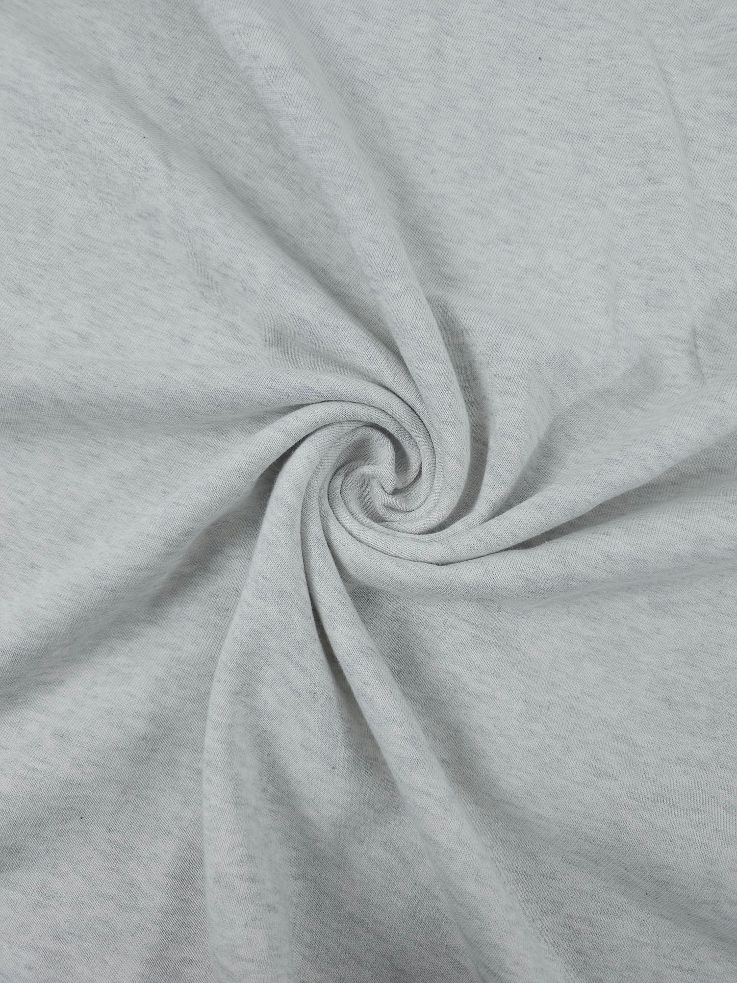 White/Grey Marl Fleece Backed Cotton Terry
