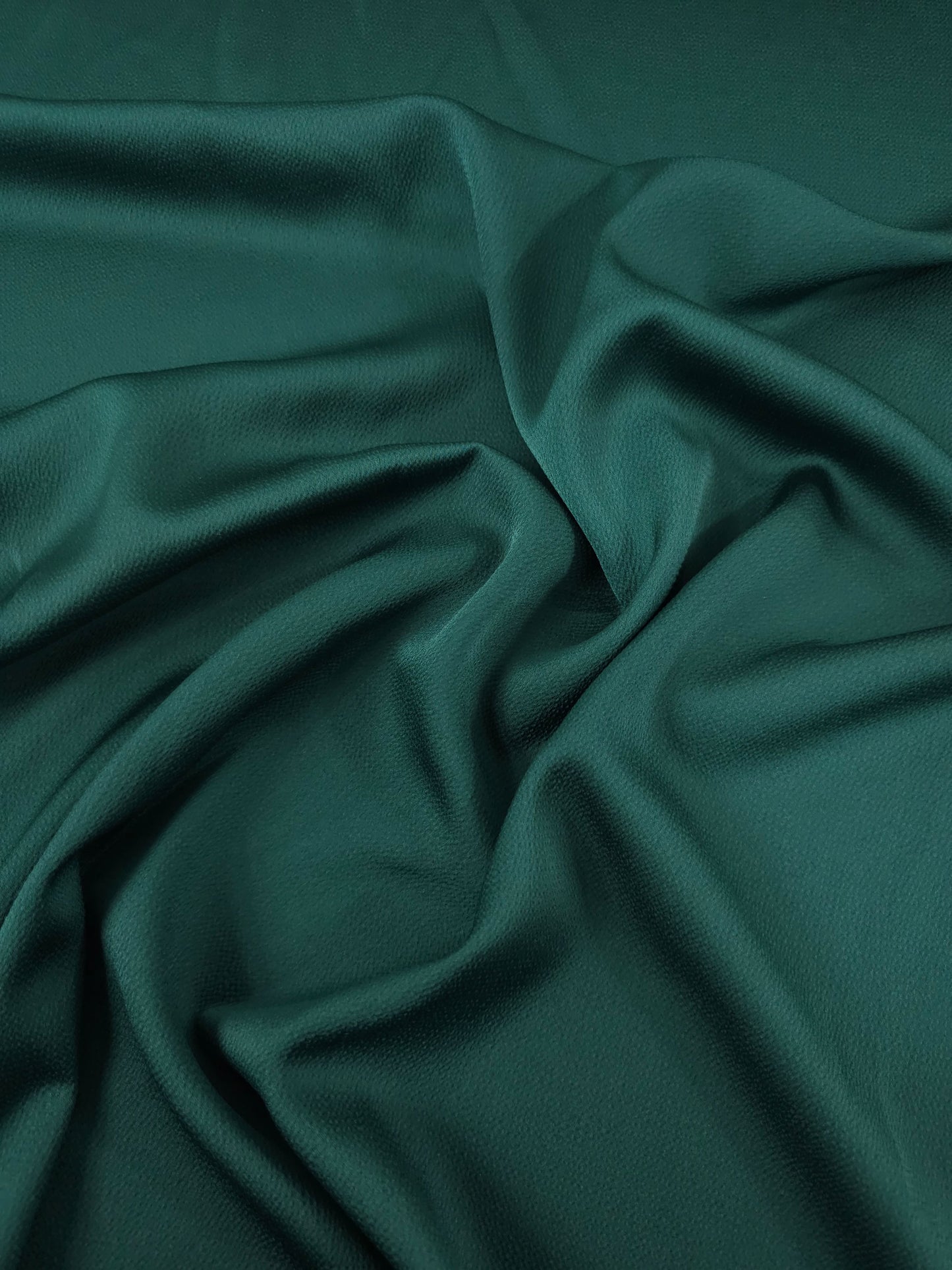 Bottle Green Bubble Matte Poly Satin