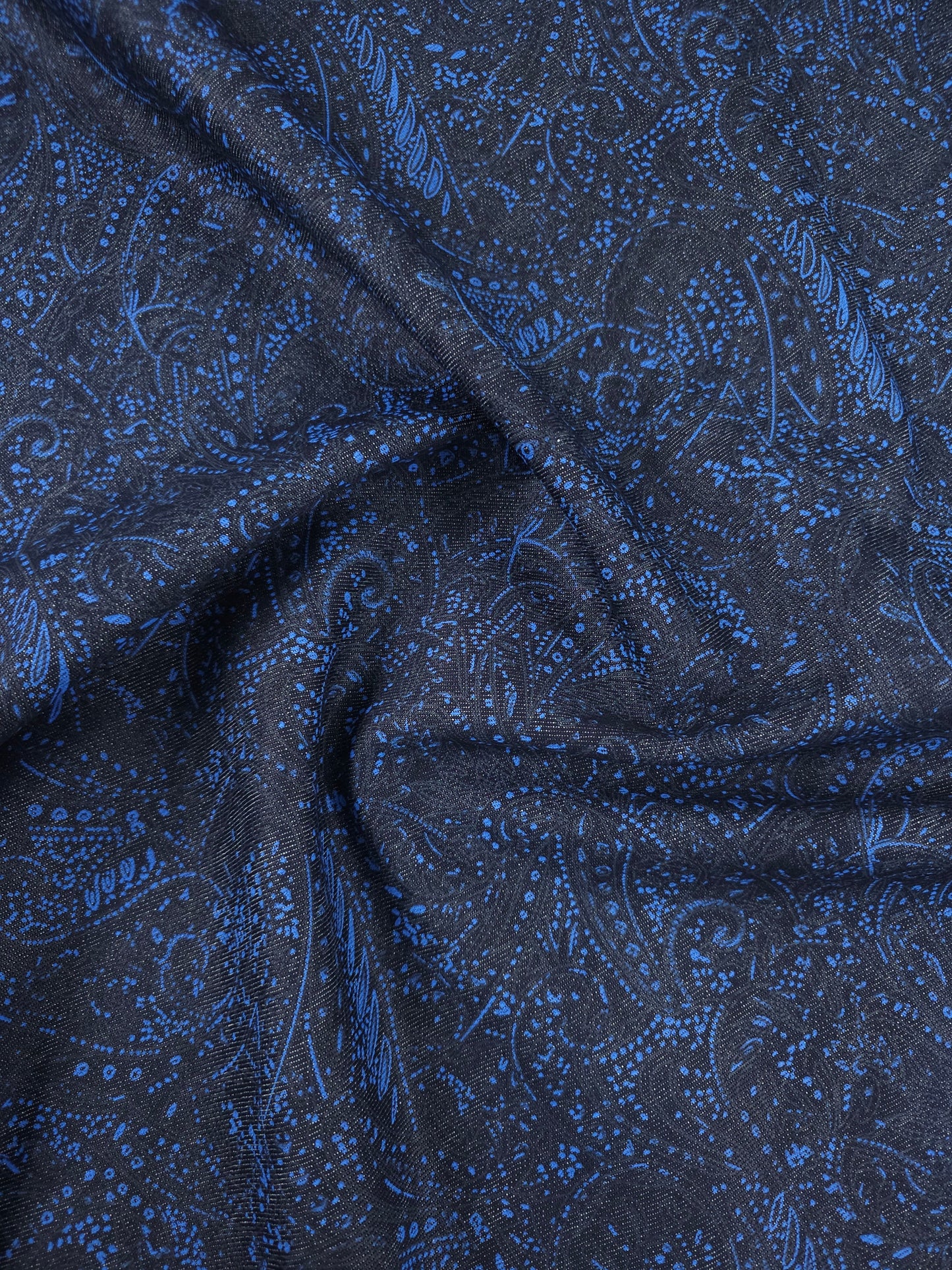 Blue/Navy Paisley Denim