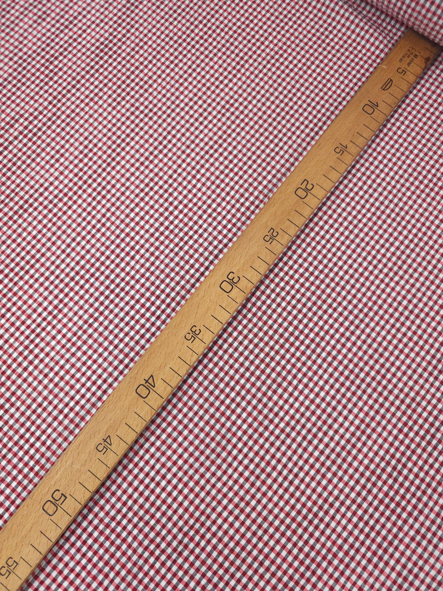 Red/Black Mini Gingham Poly Cotton