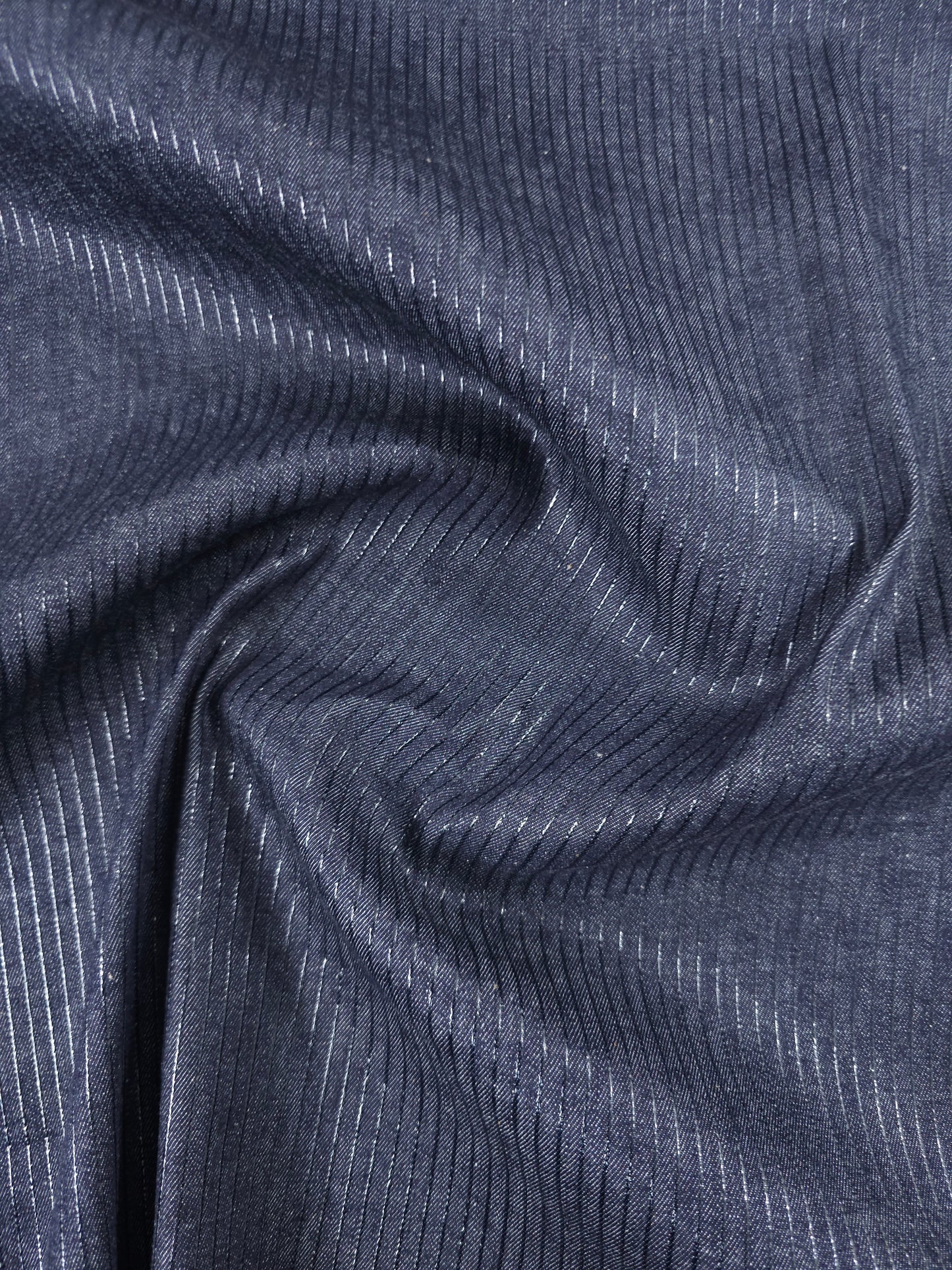 Charcoal Raised Stripe Denim